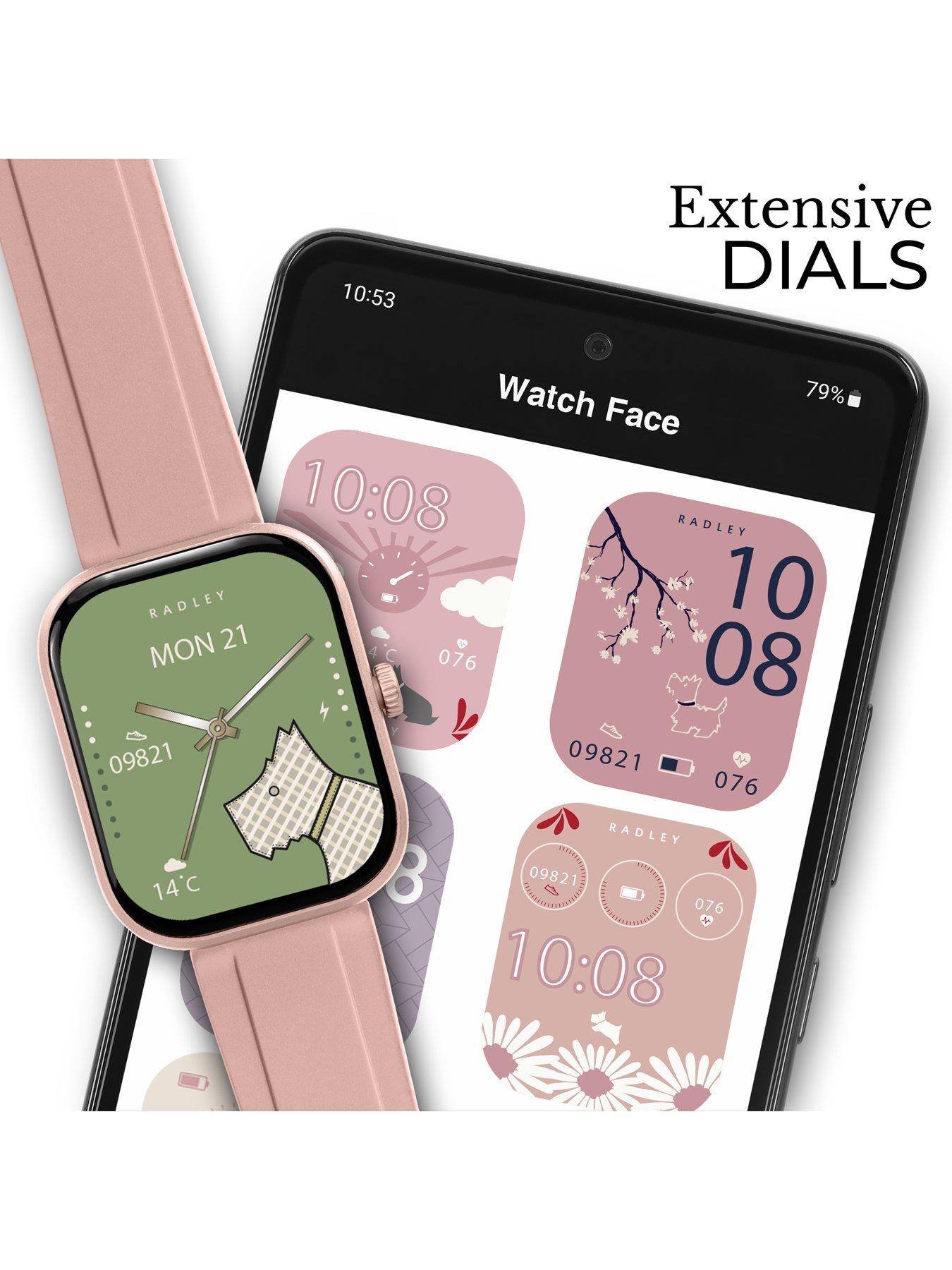 Image 3 of 6 of Radley Series 55 Carnation Silicone Strap Smart Watch