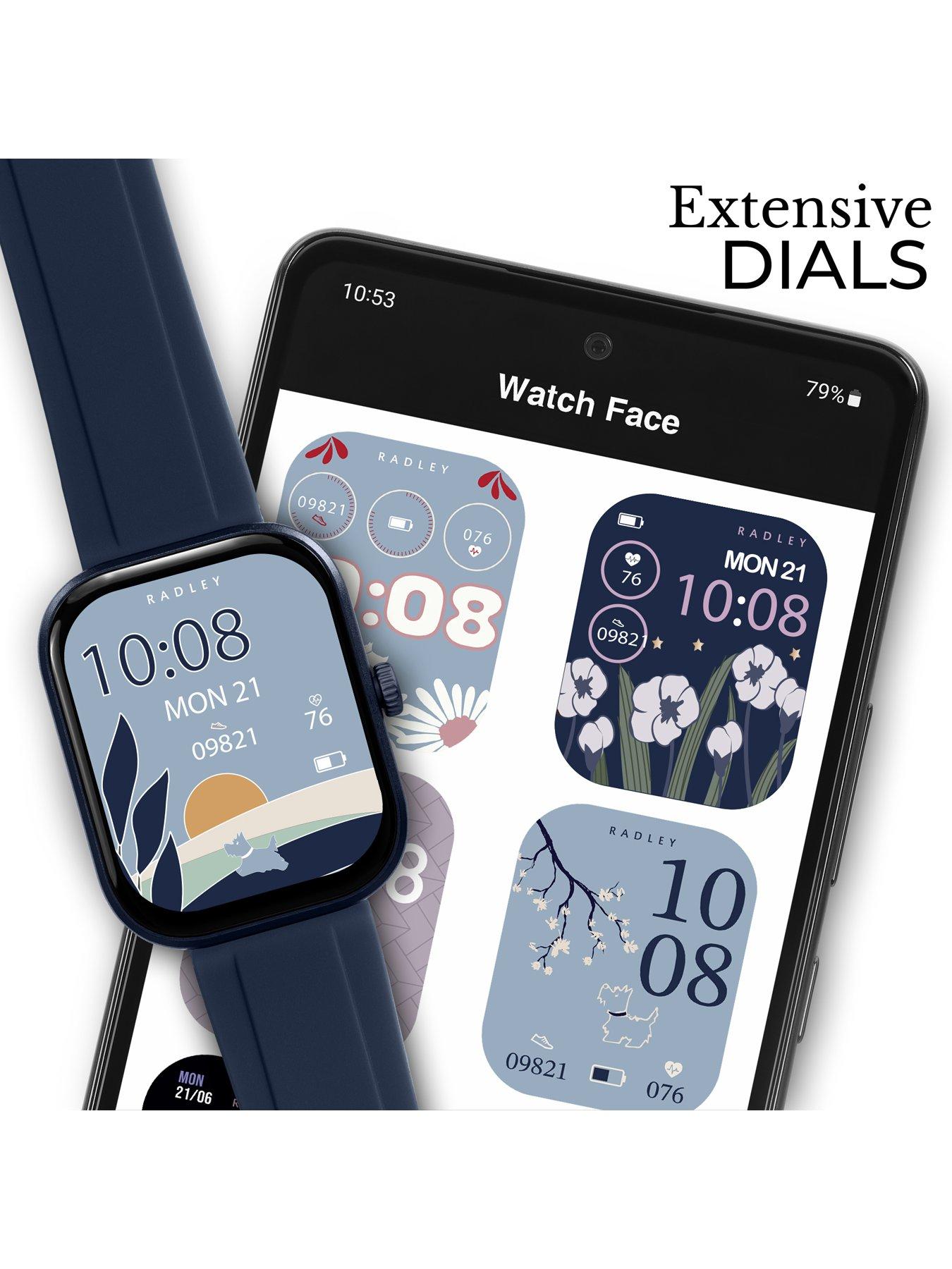 Image 3 of 6 of Radley Series 55 Navy Silicone Strap Smart Watch