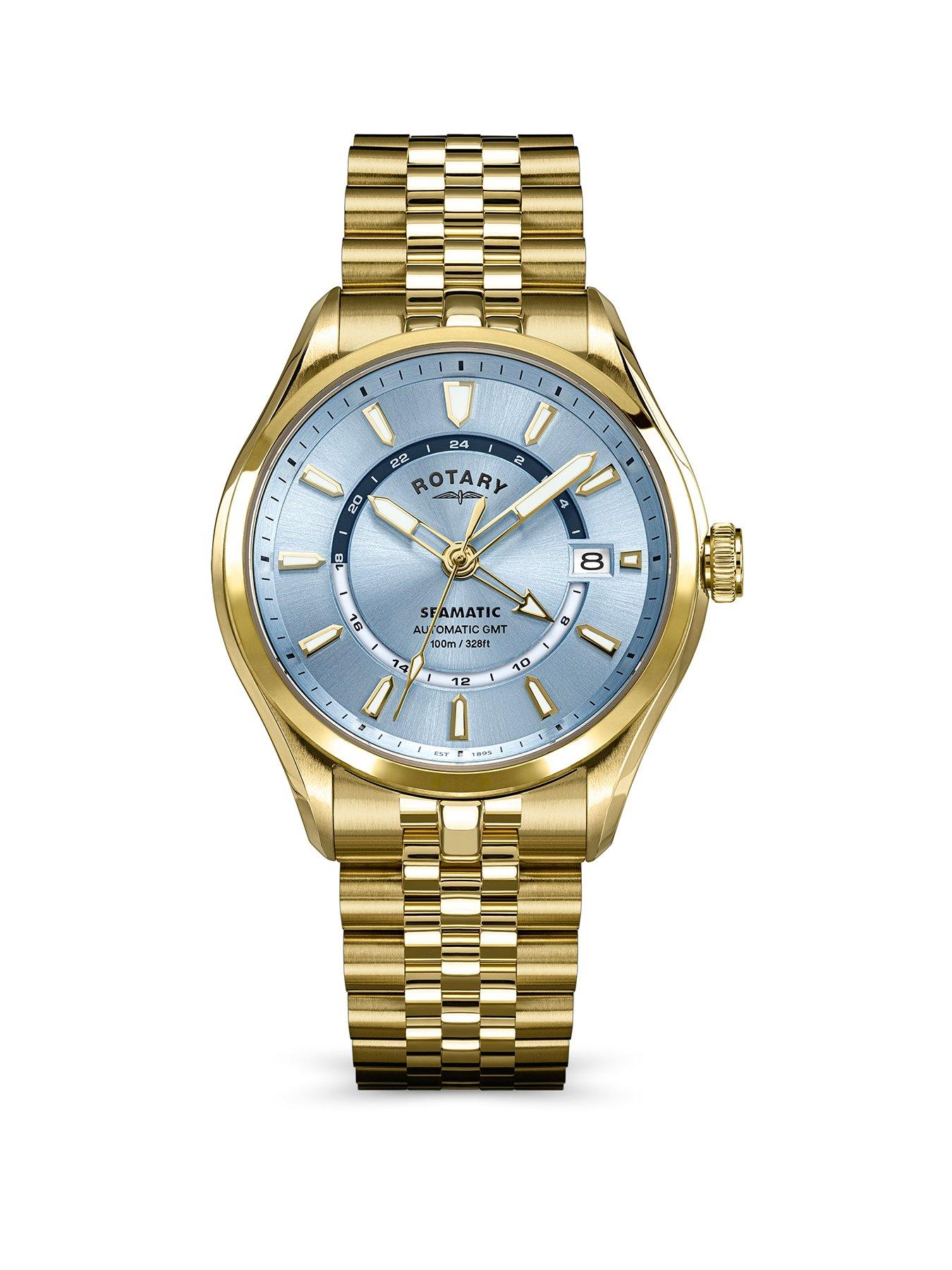 Image 1 of 6 of Rotary Men's Seamatic GP Bracelet Pale Blue Dial 100m