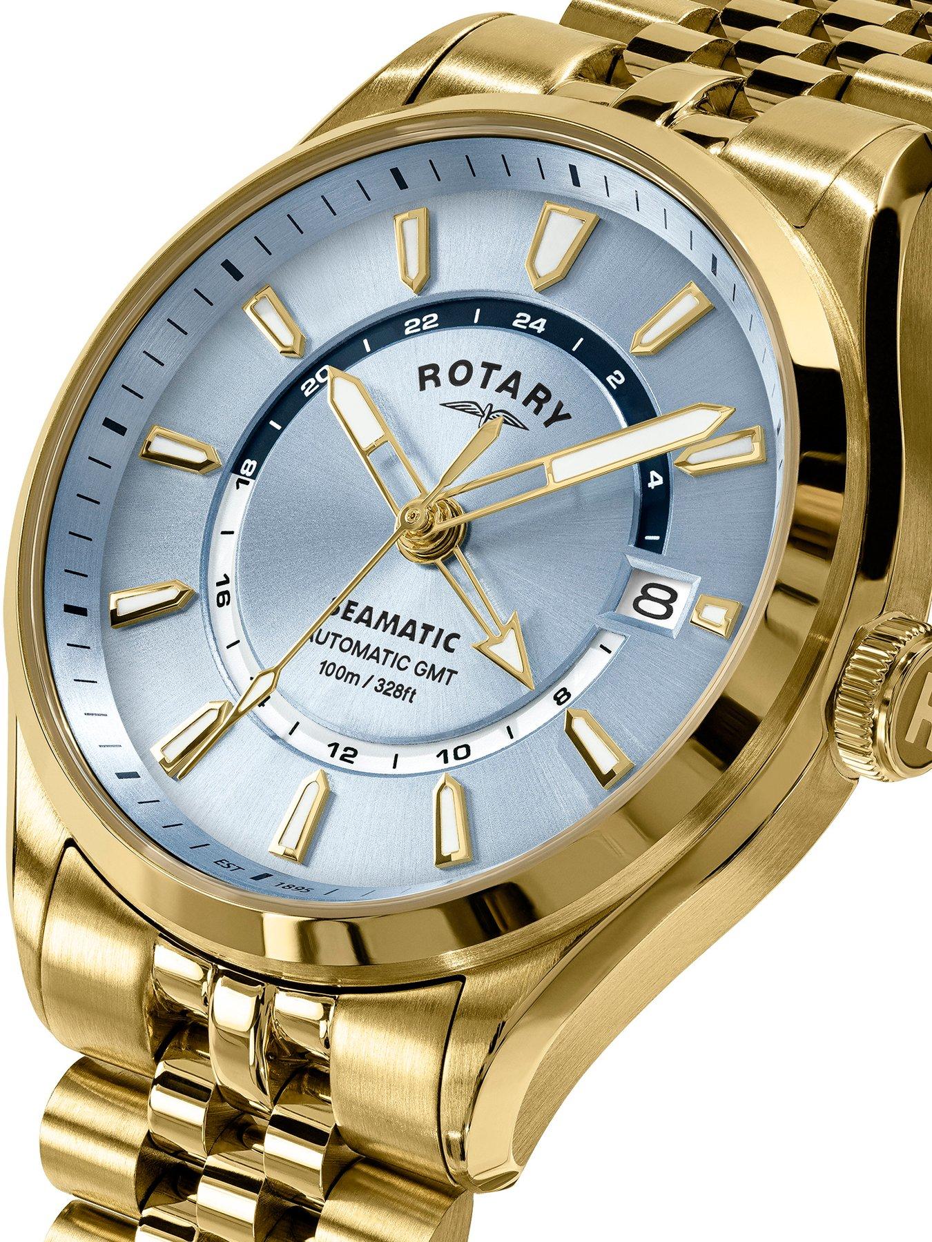 Image 2 of 6 of Rotary Men's Seamatic GP Bracelet Pale Blue Dial 100m