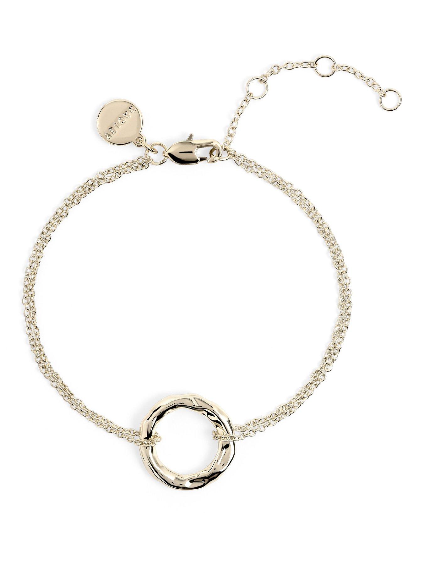 Image 1 of 4 of Radley 18ct GP Hammer Hoop Bracelet