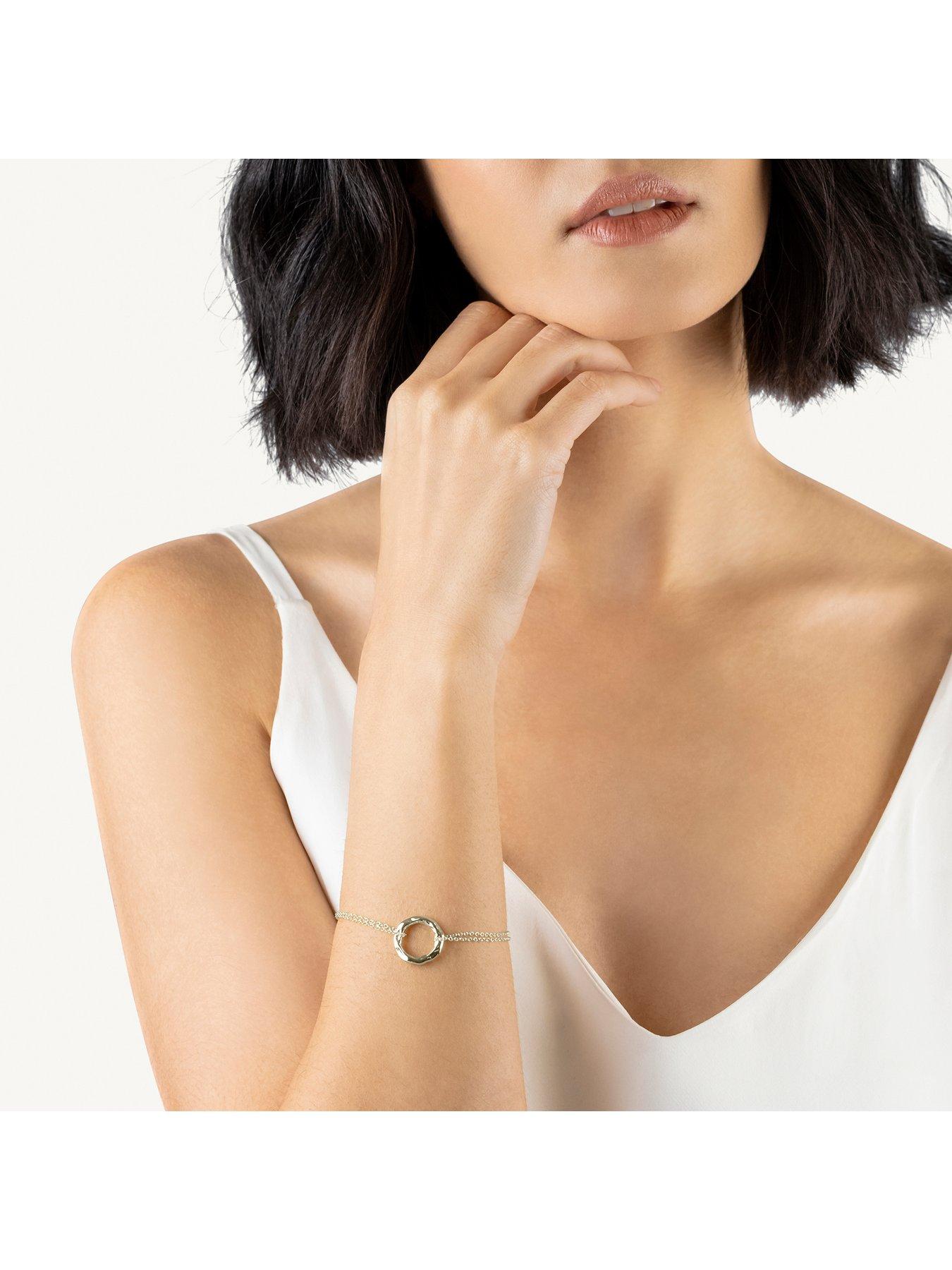 Image 2 of 4 of Radley 18ct GP Hammer Hoop Bracelet