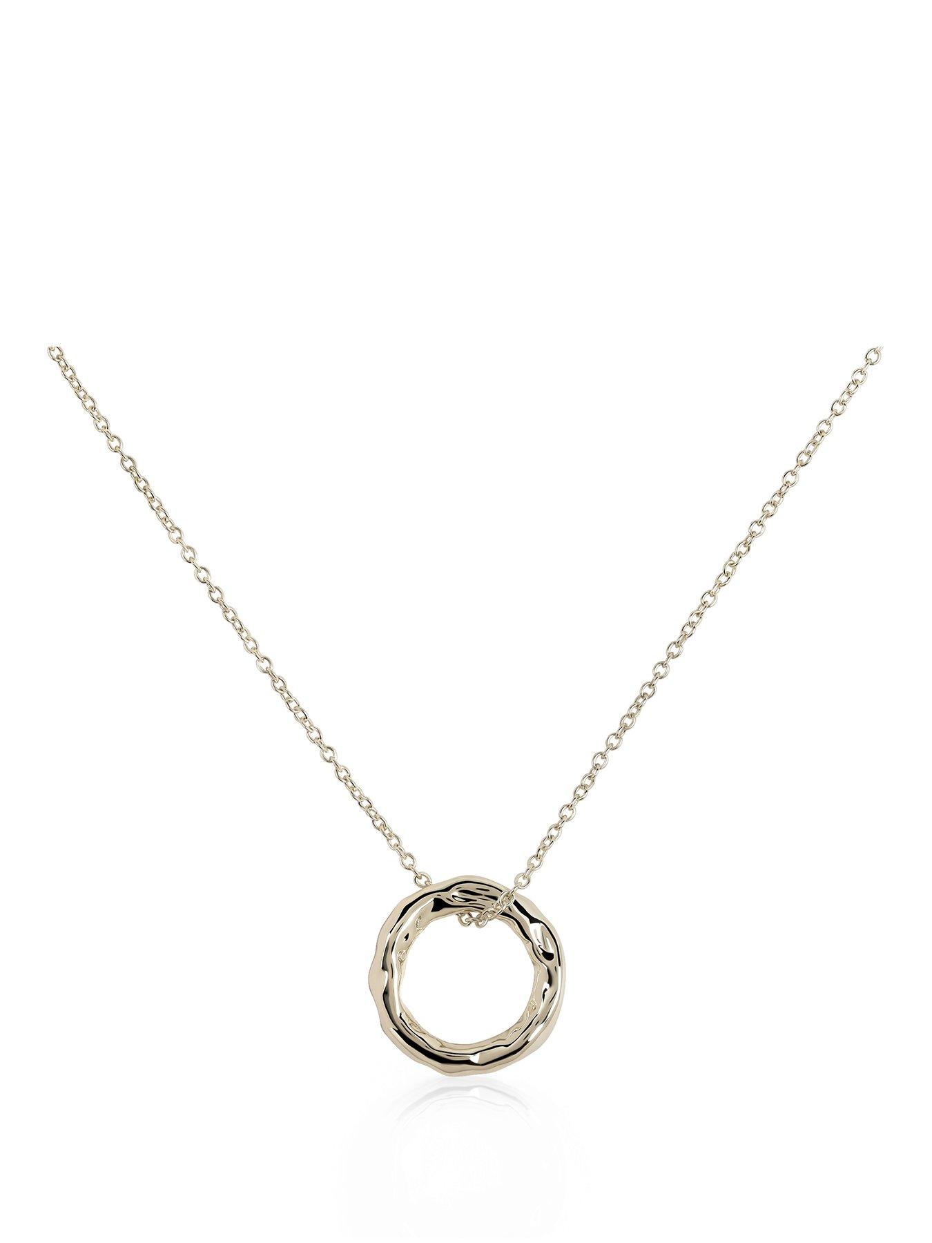 Image 1 of 5 of Radley 18ct GP Hammer Hoop Necklace