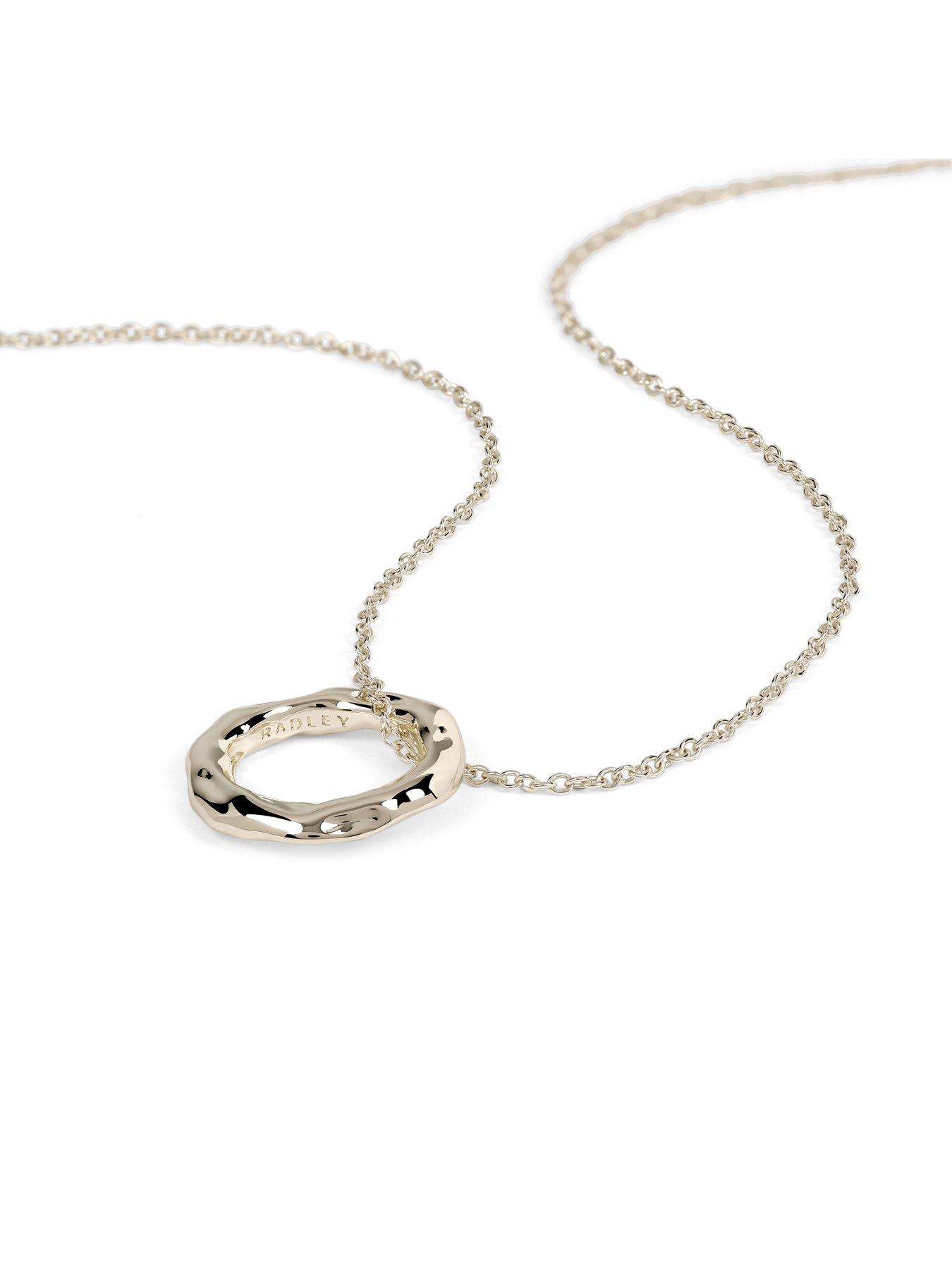 Image 3 of 5 of Radley 18ct GP Hammer Hoop Necklace