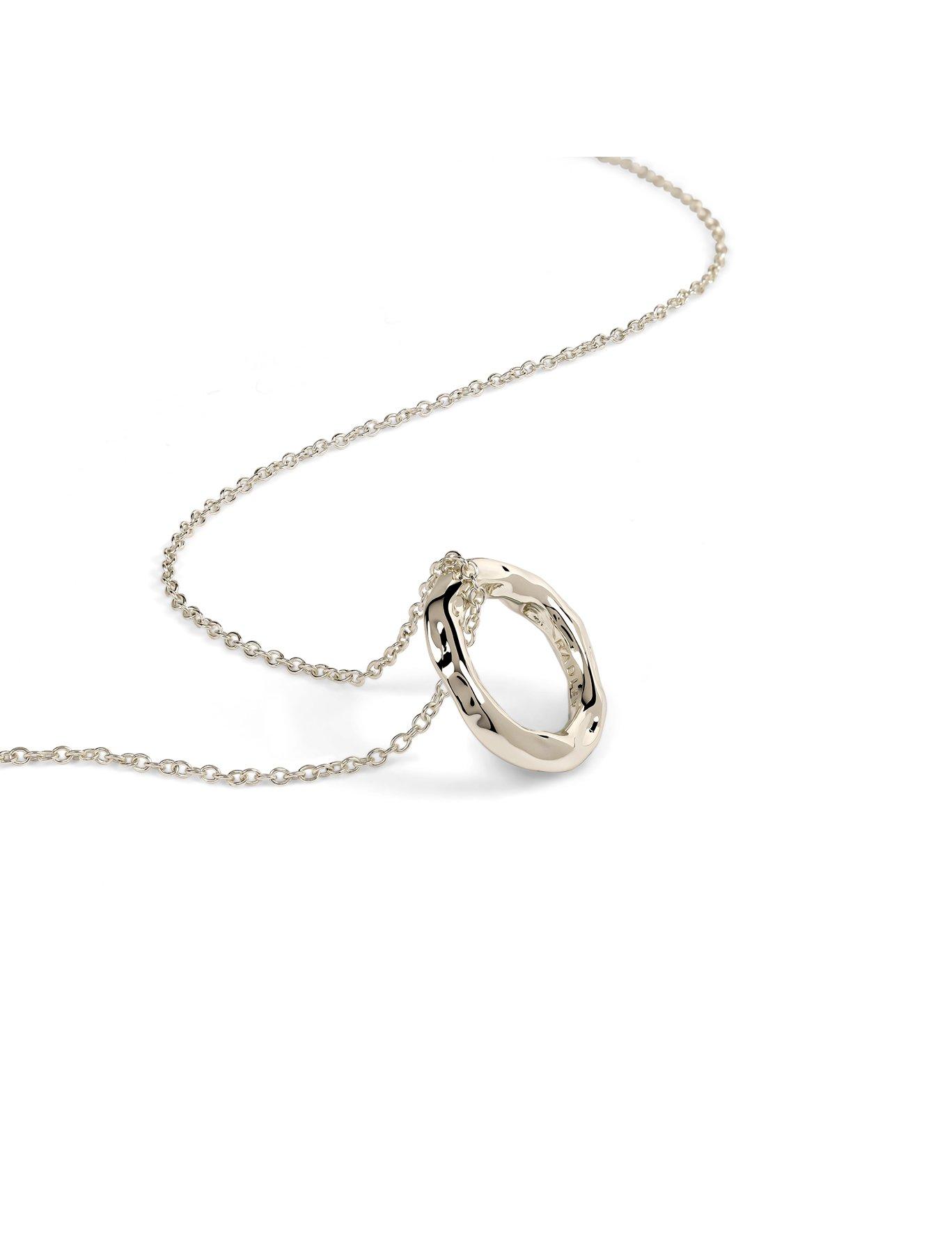 Image 4 of 5 of Radley 18ct GP Hammer Hoop Necklace