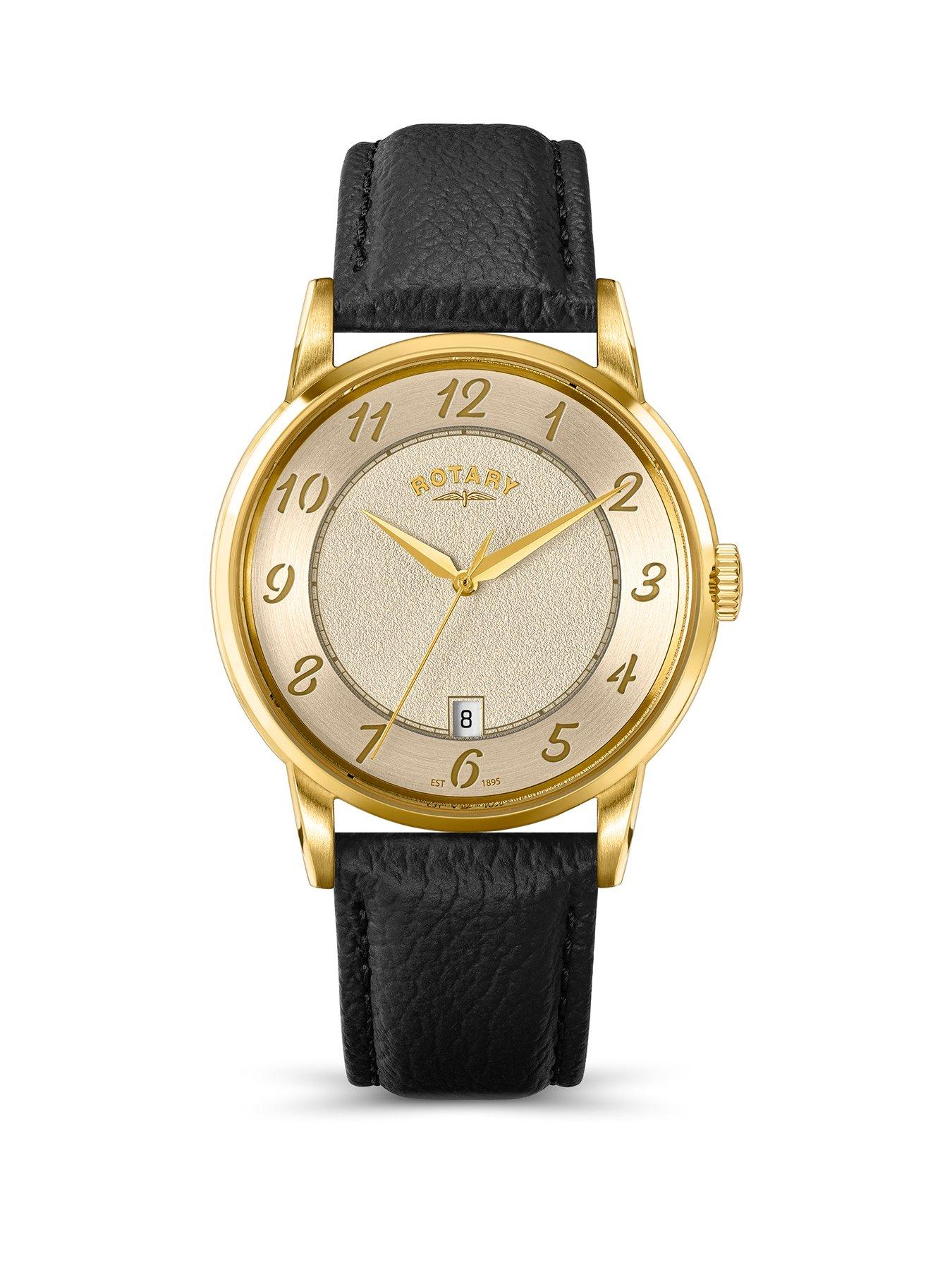 Rotary Men's GP Brown Strap Cream Dial 50m