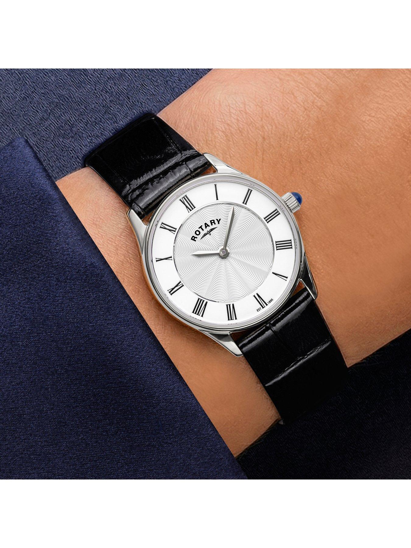 Image 3 of 6 of Rotary Ladies SS Black Strap White Dial 50m