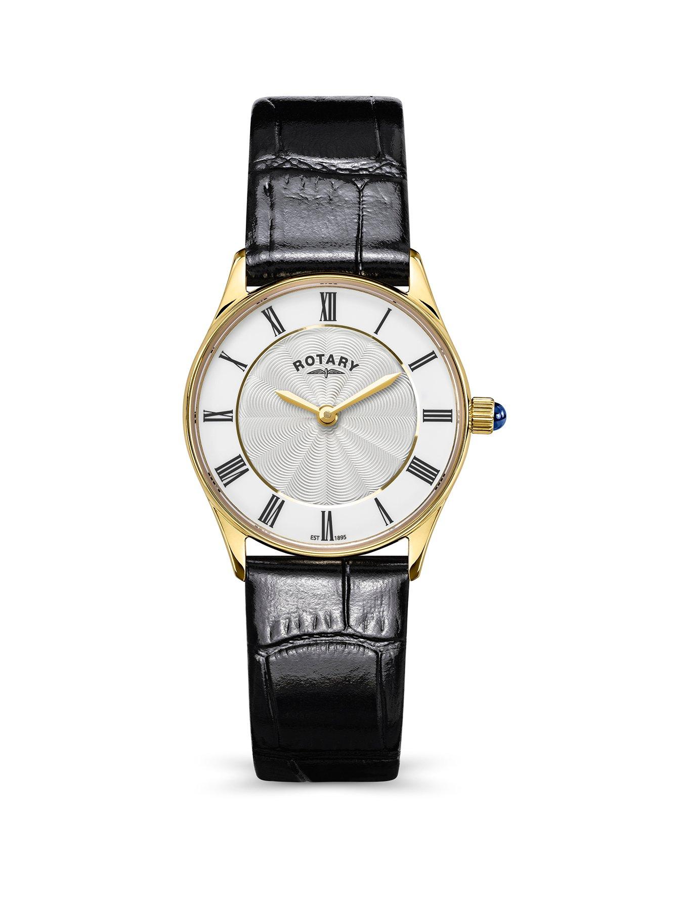 Image 1 of 6 of Rotary Ladies GP Black Strap White Dial 50m