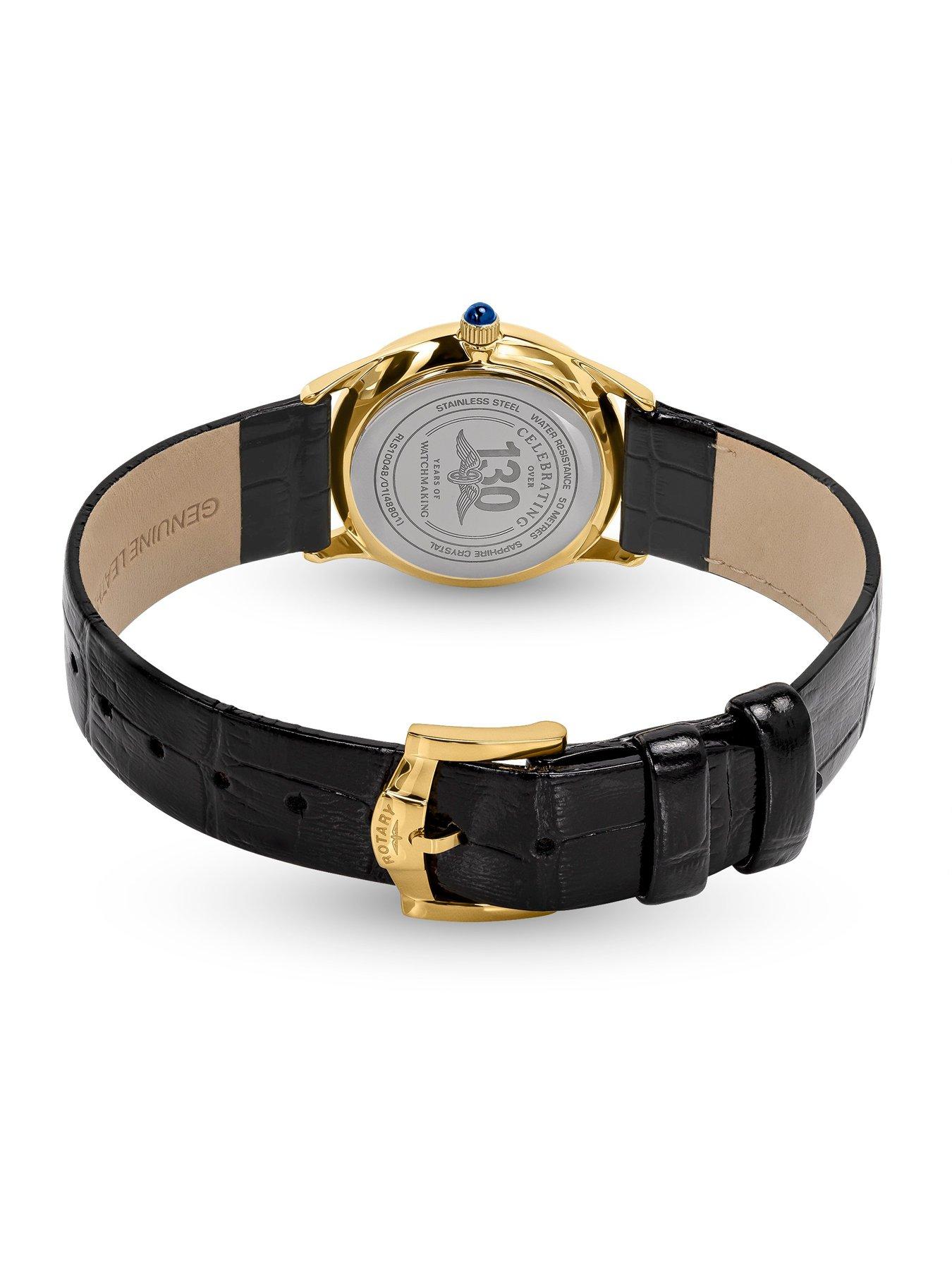 Image 4 of 6 of Rotary Ladies GP Black Strap White Dial 50m