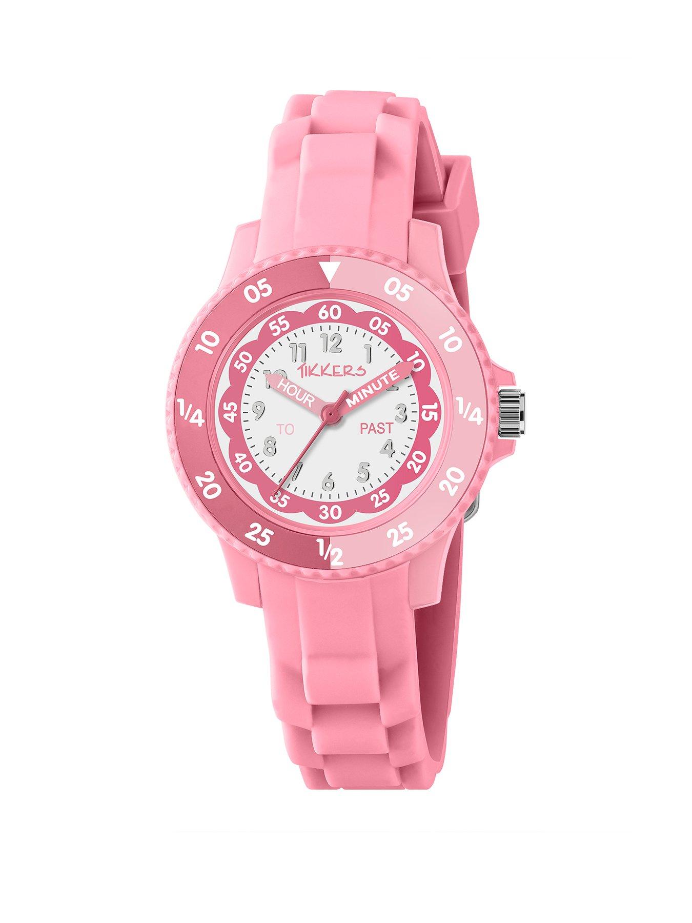 Tikkers Tikkers Pink Silicone strap Timer Teacher Watch