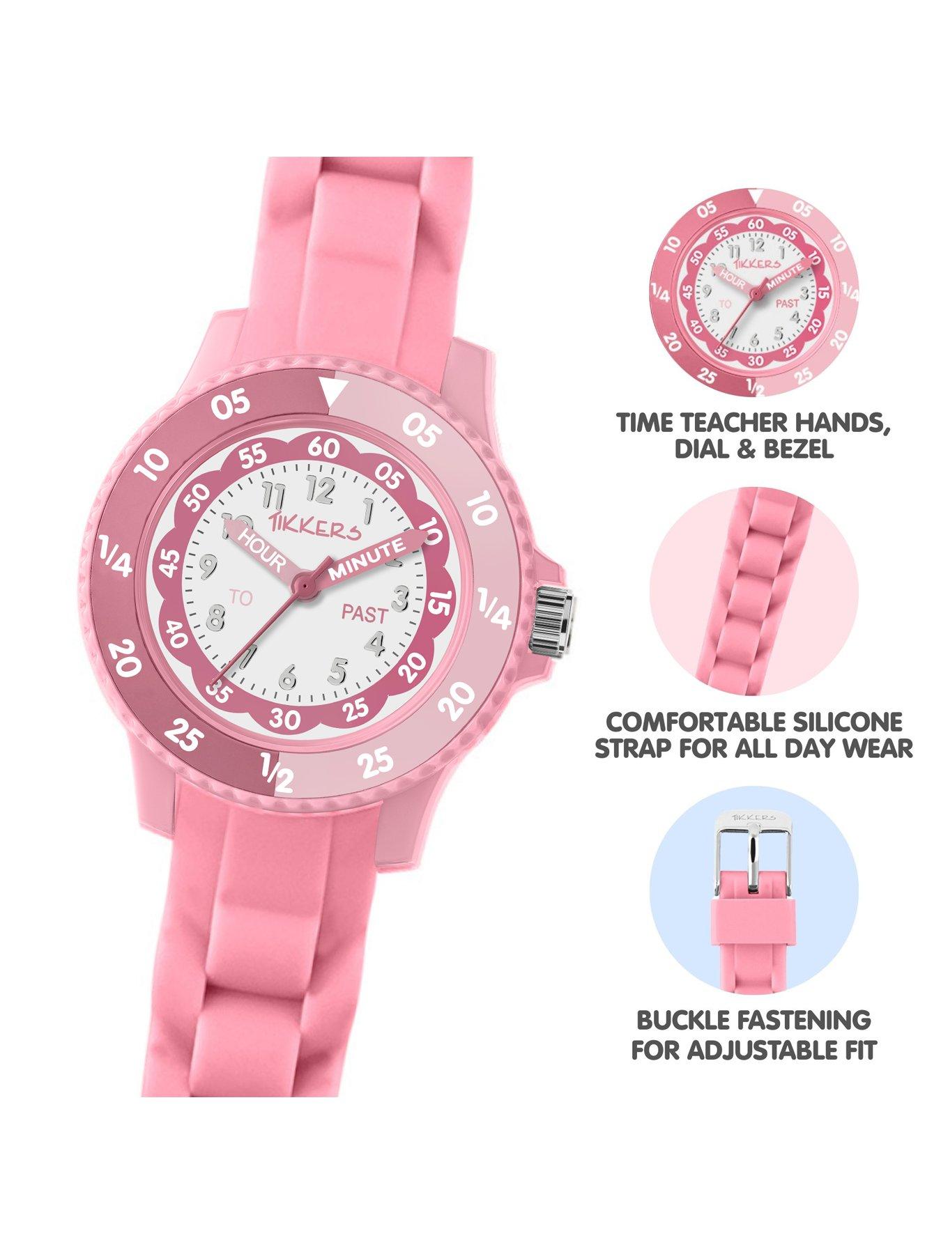 Image 3 of 5 of Tikkers Pink Silicone strap Timer Teacher Watch