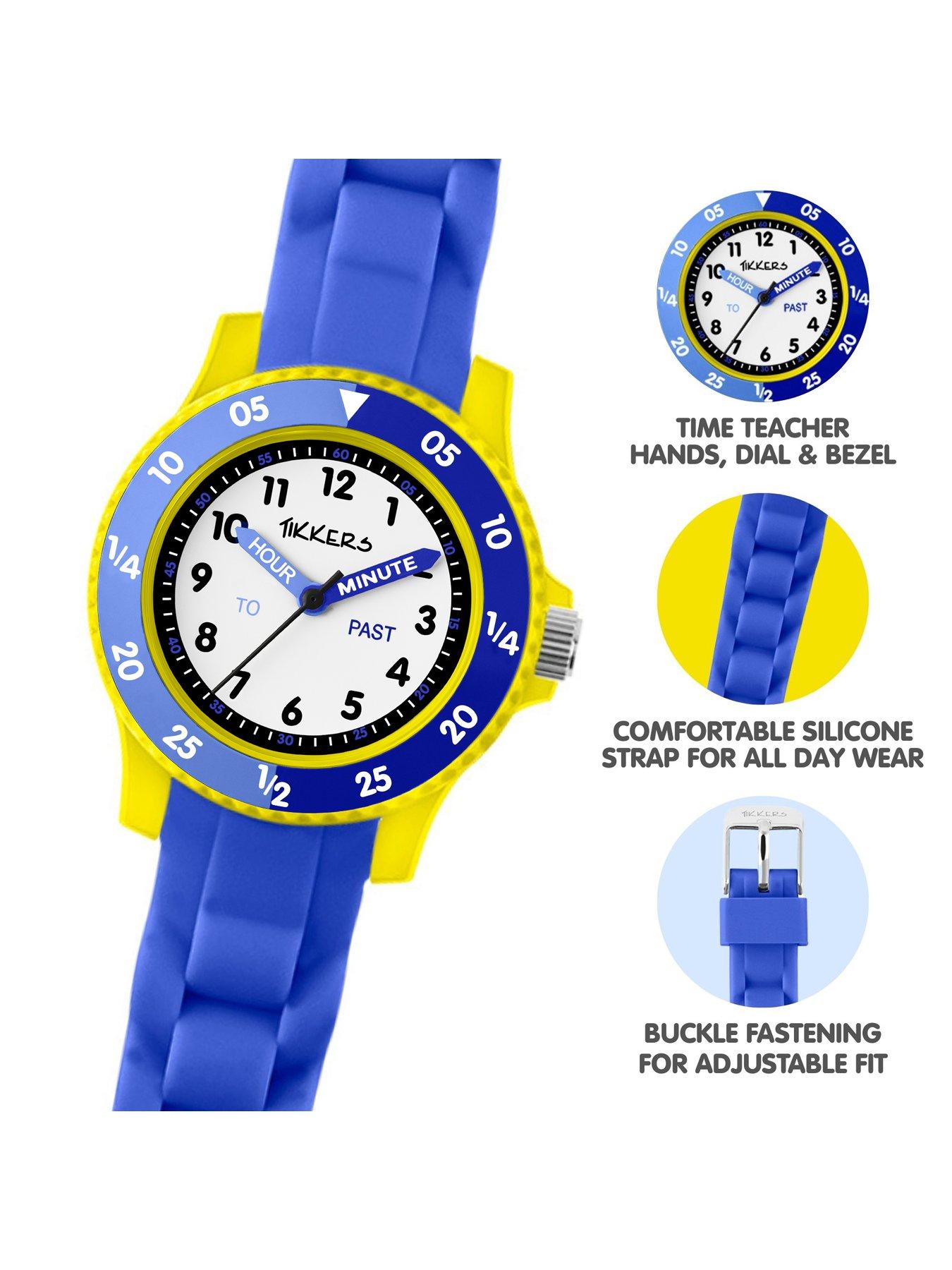 Image 3 of 5 of Tikkers Blue Silicone strap Timer Teacher Watch