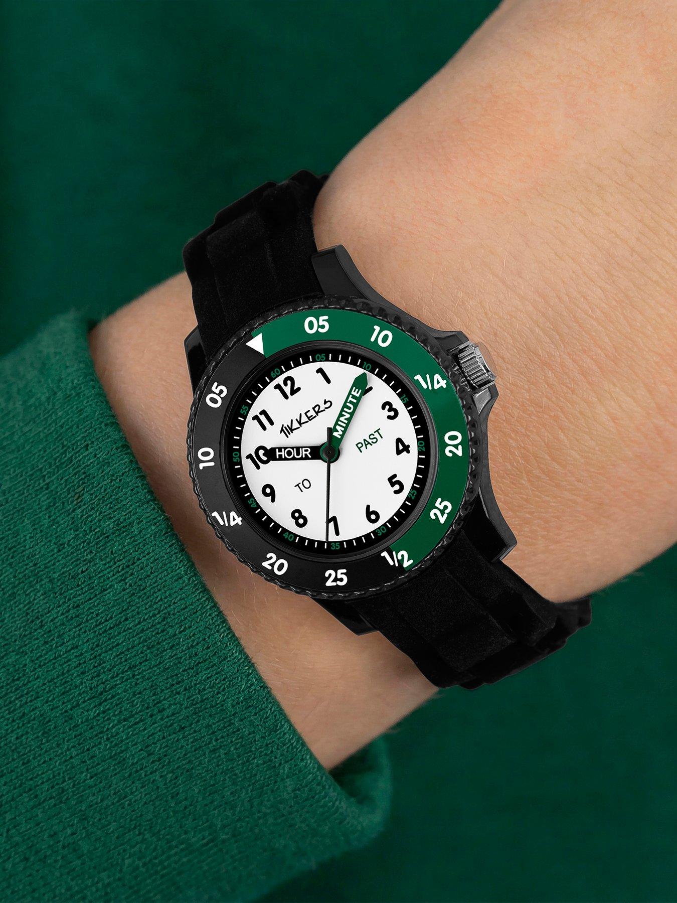 Image 2 of 4 of Tikkers Black Silicone strap Timer Teacher Watch