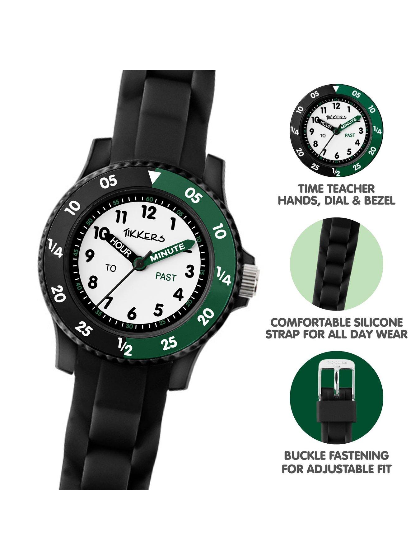 Image 3 of 4 of Tikkers Black Silicone strap Timer Teacher Watch