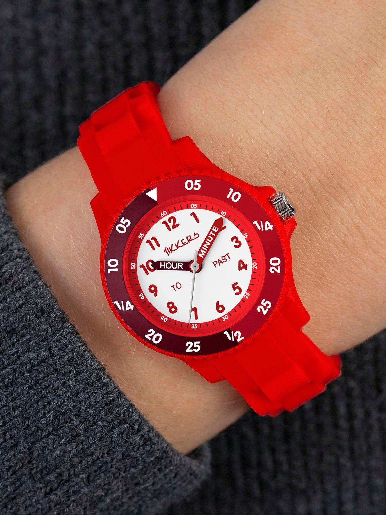 Image 2 of 5 of Tikkers Tikkers Red Silicone strap Timer Teacher Watch