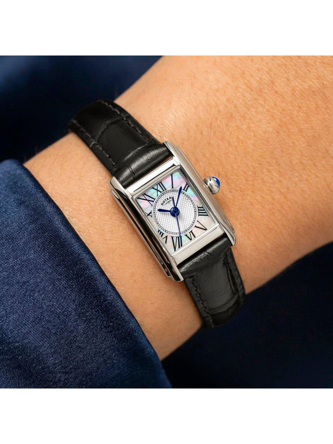 Image 3 of 6 of Rotary Ladies SS Black Strap MOP Dial 50m