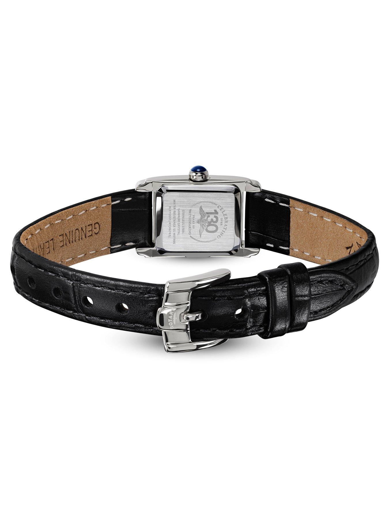 Image 4 of 6 of Rotary Ladies SS Black Strap MOP Dial 50m