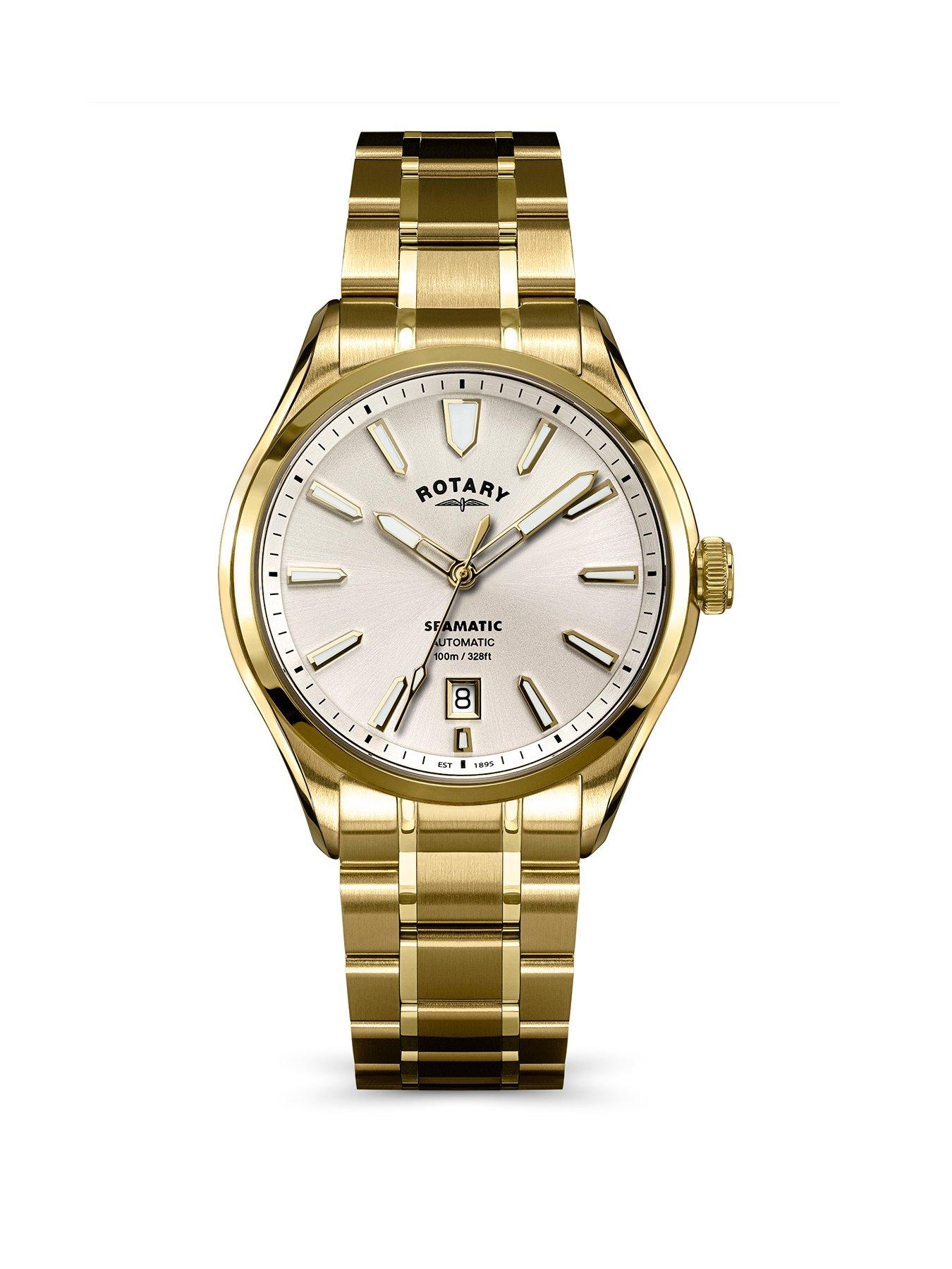 Image 1 of 6 of Rotary Men's Seamatic GP Bracelet Silver Dial 100m