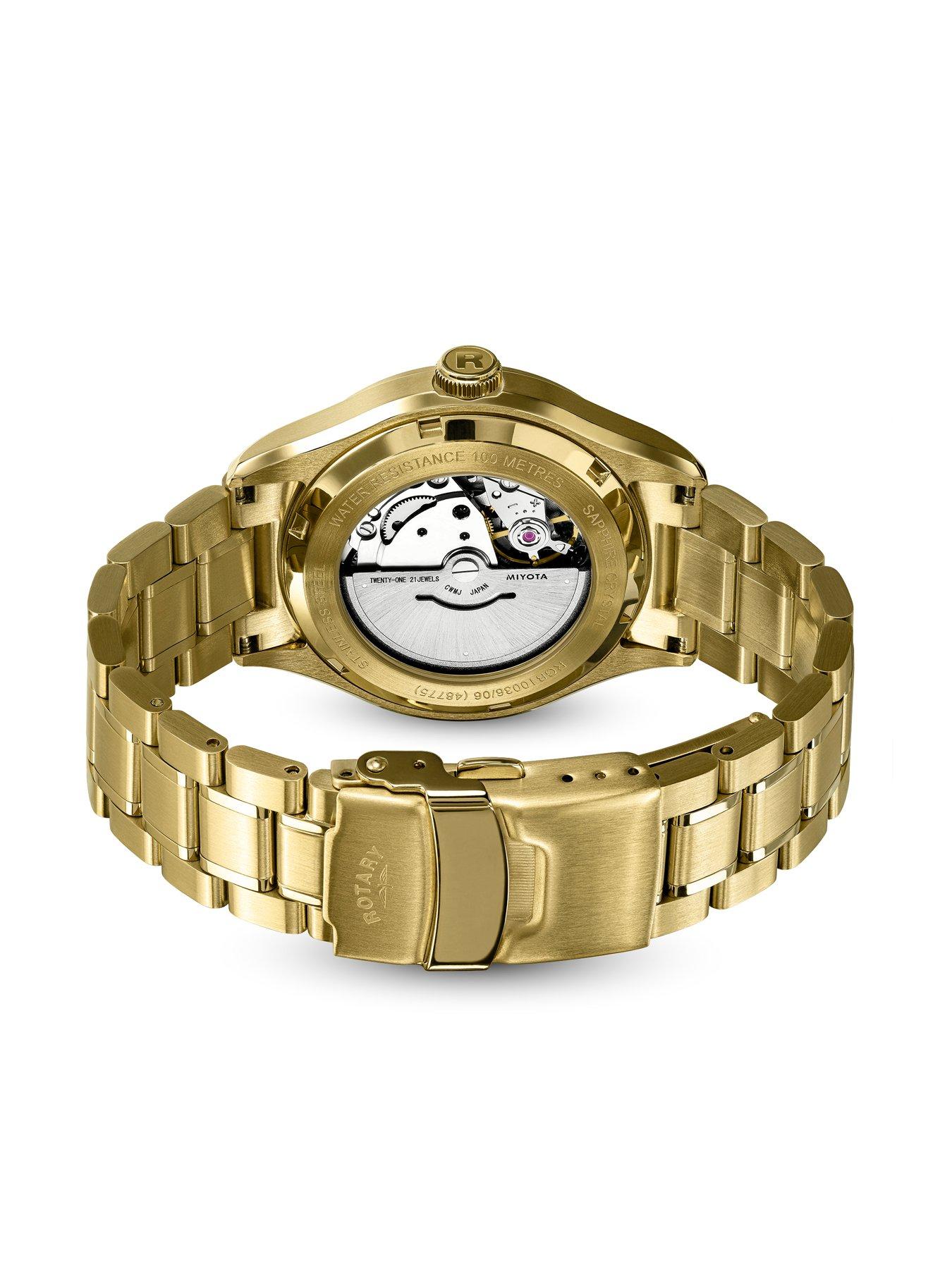 Image 4 of 6 of Rotary Men's Seamatic GP Bracelet Silver Dial 100m