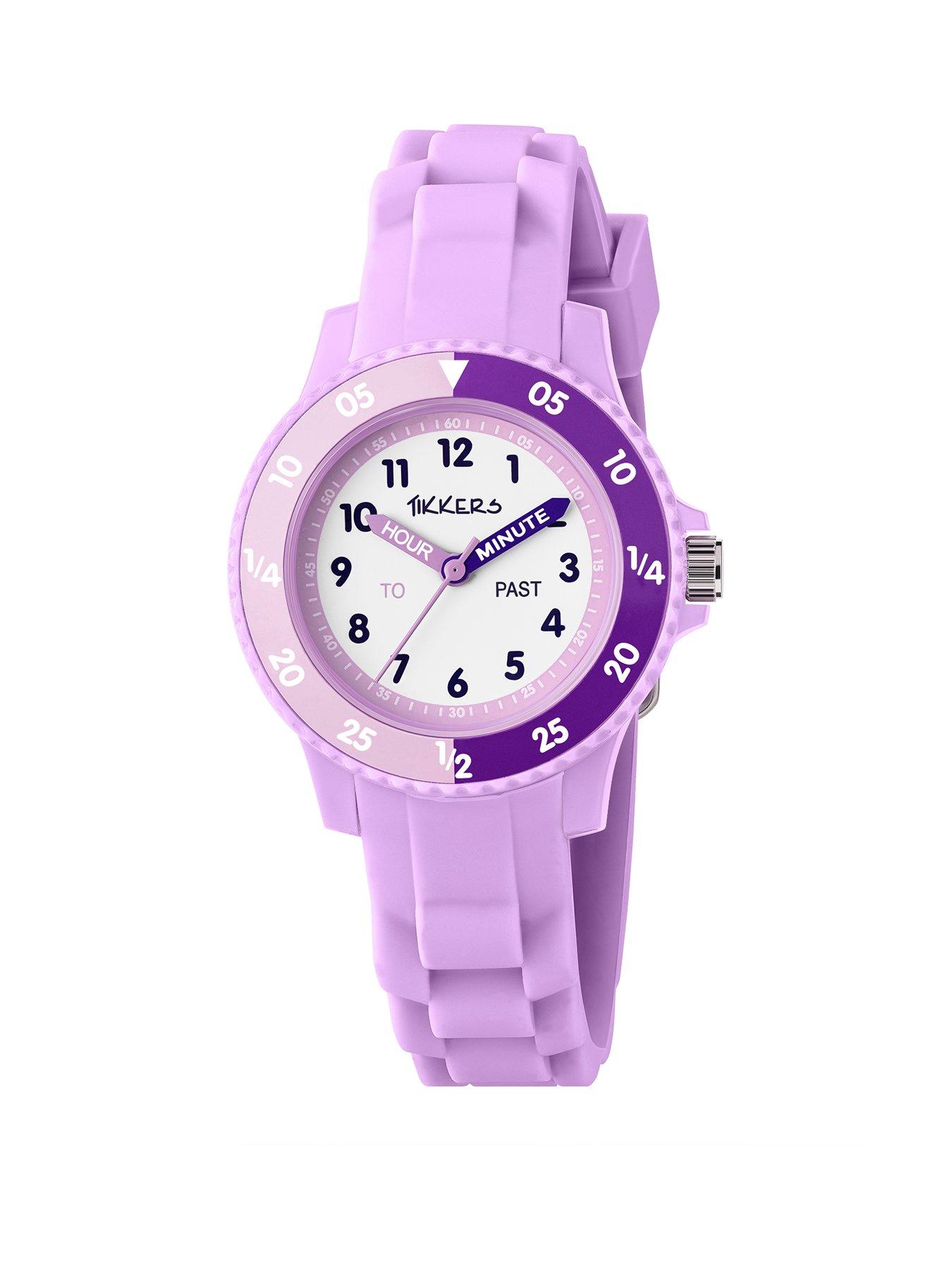Image 1 of 5 of Tikkers Lilac Silicone strap Timer Teacher Watch