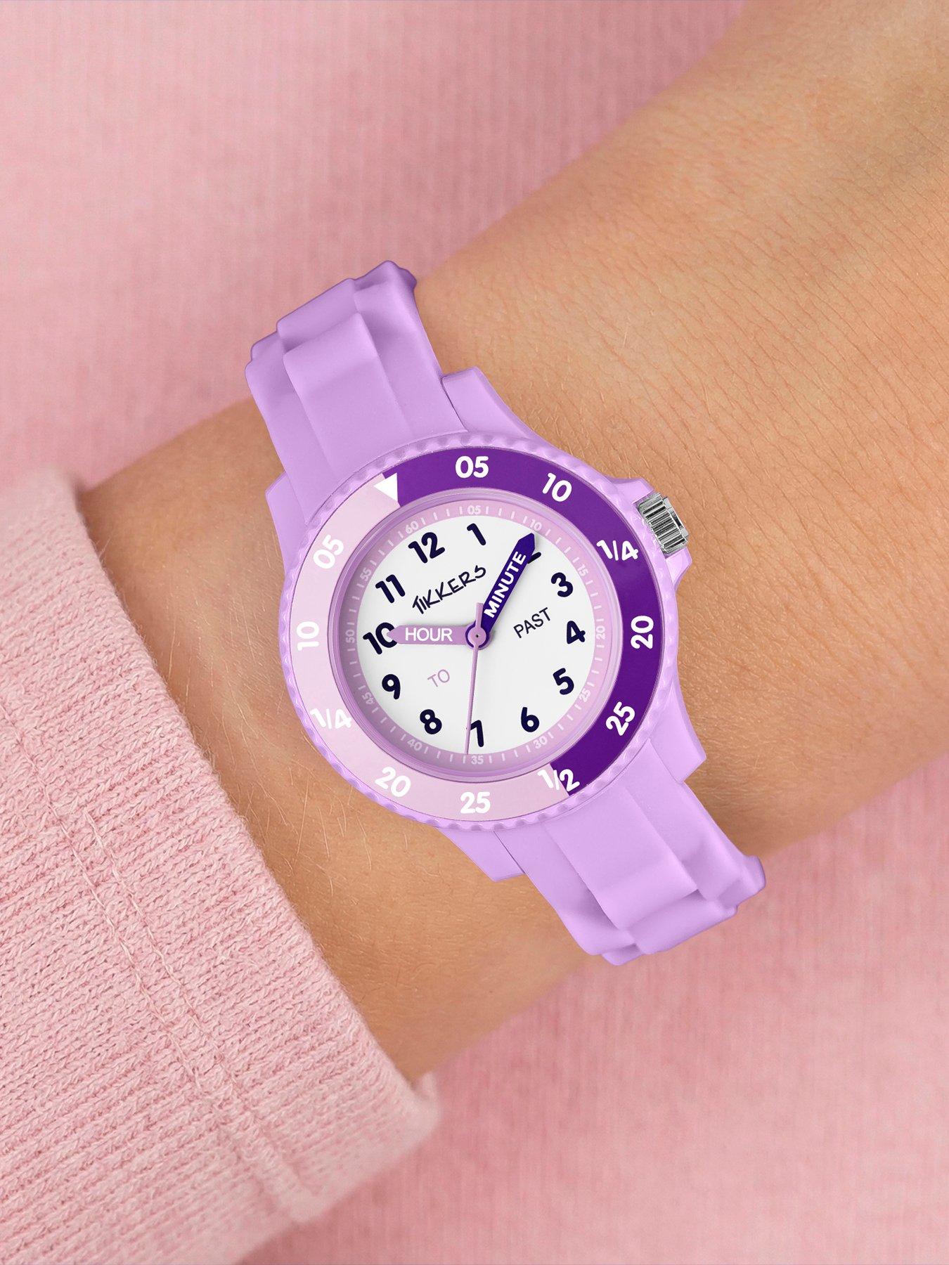 Image 2 of 5 of Tikkers Lilac Silicone strap Timer Teacher Watch