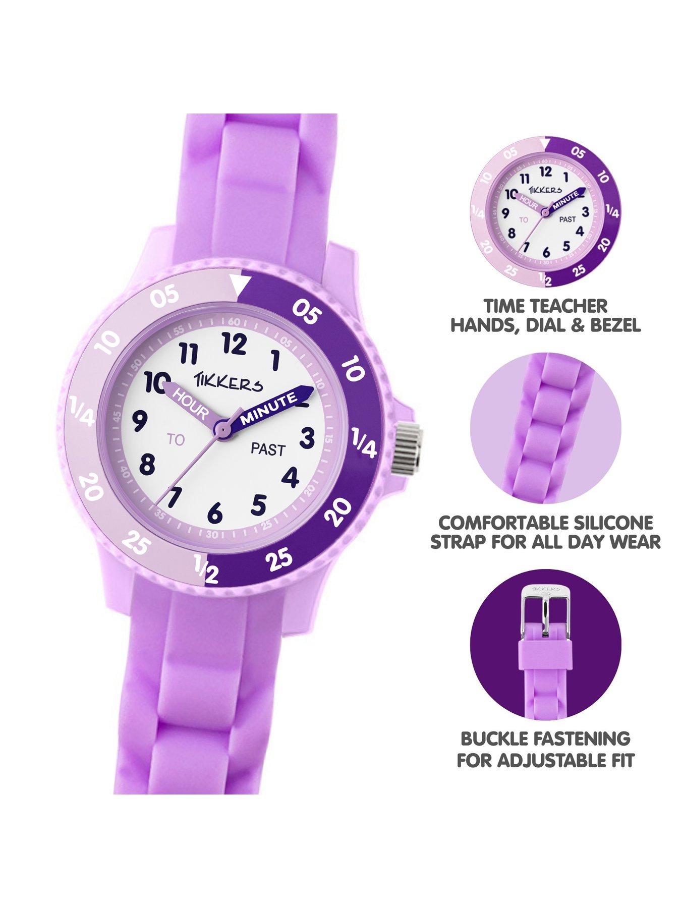 Image 3 of 5 of Tikkers Lilac Silicone strap Timer Teacher Watch