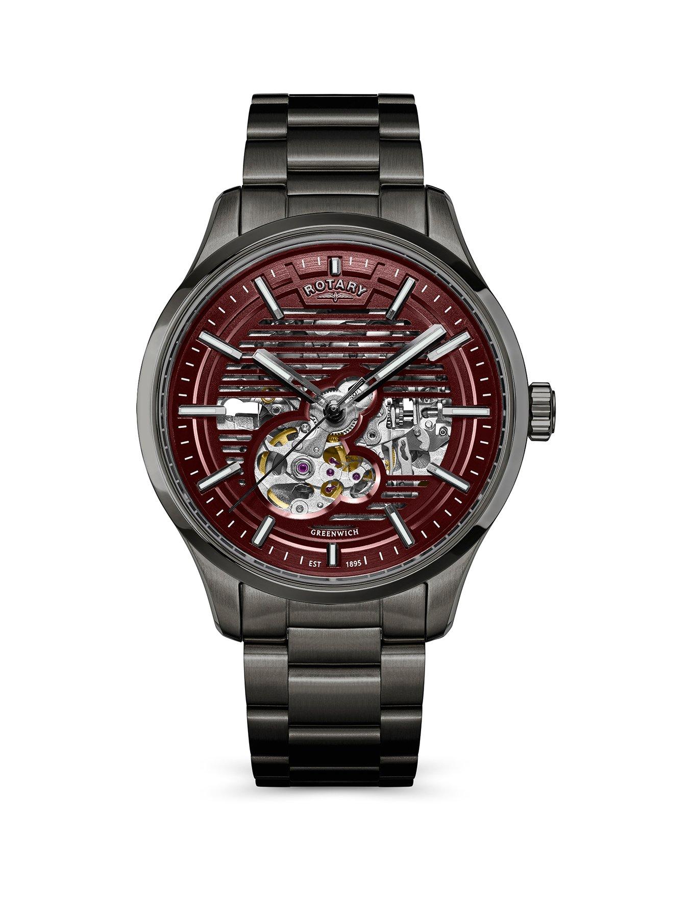 rotary-mens-greenwich-skeleton-automatic-gun-bracelet-claret-dial-100m