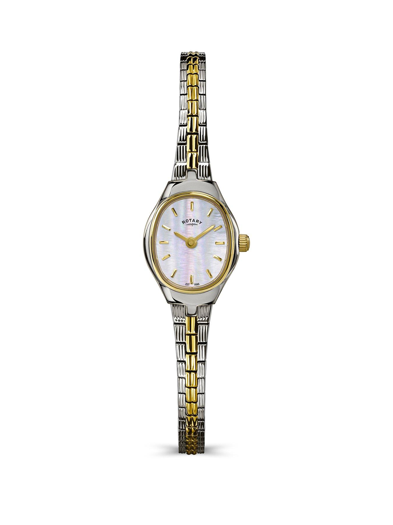 Rotary Ladies SS/GP Bracelet MOP Dial 50m