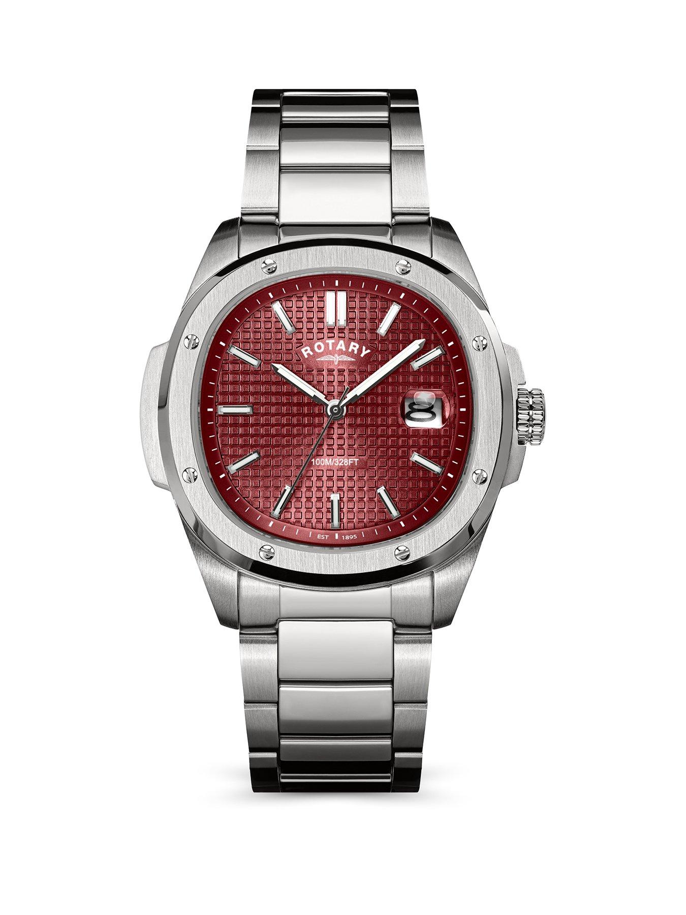 Rotary Men's  SS Blt Claret Dial 100m