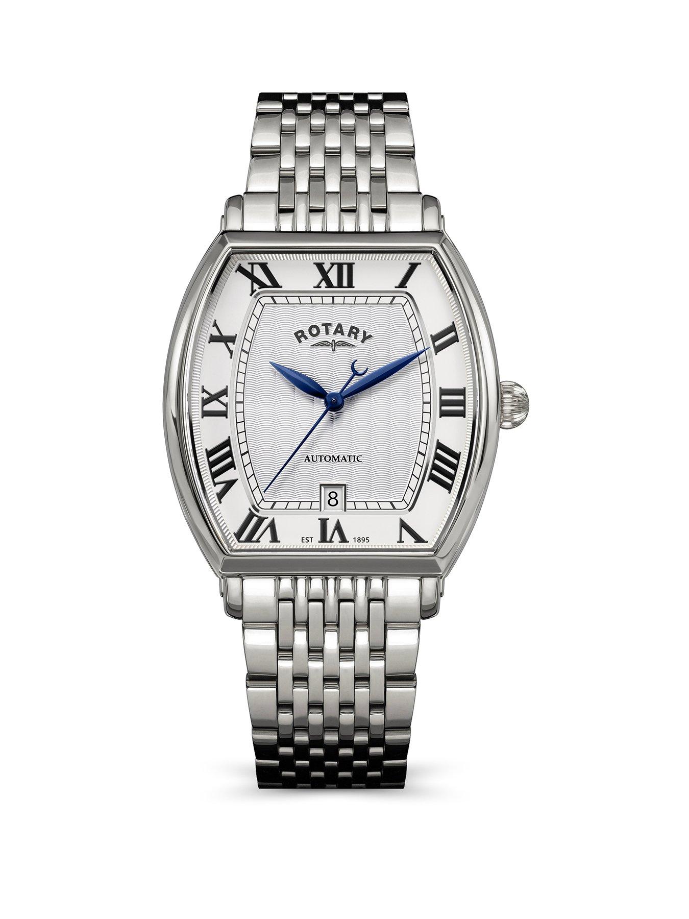 Image 1 of 6 of Rotary Men's Automatic SS Bracelet White Dial 50m