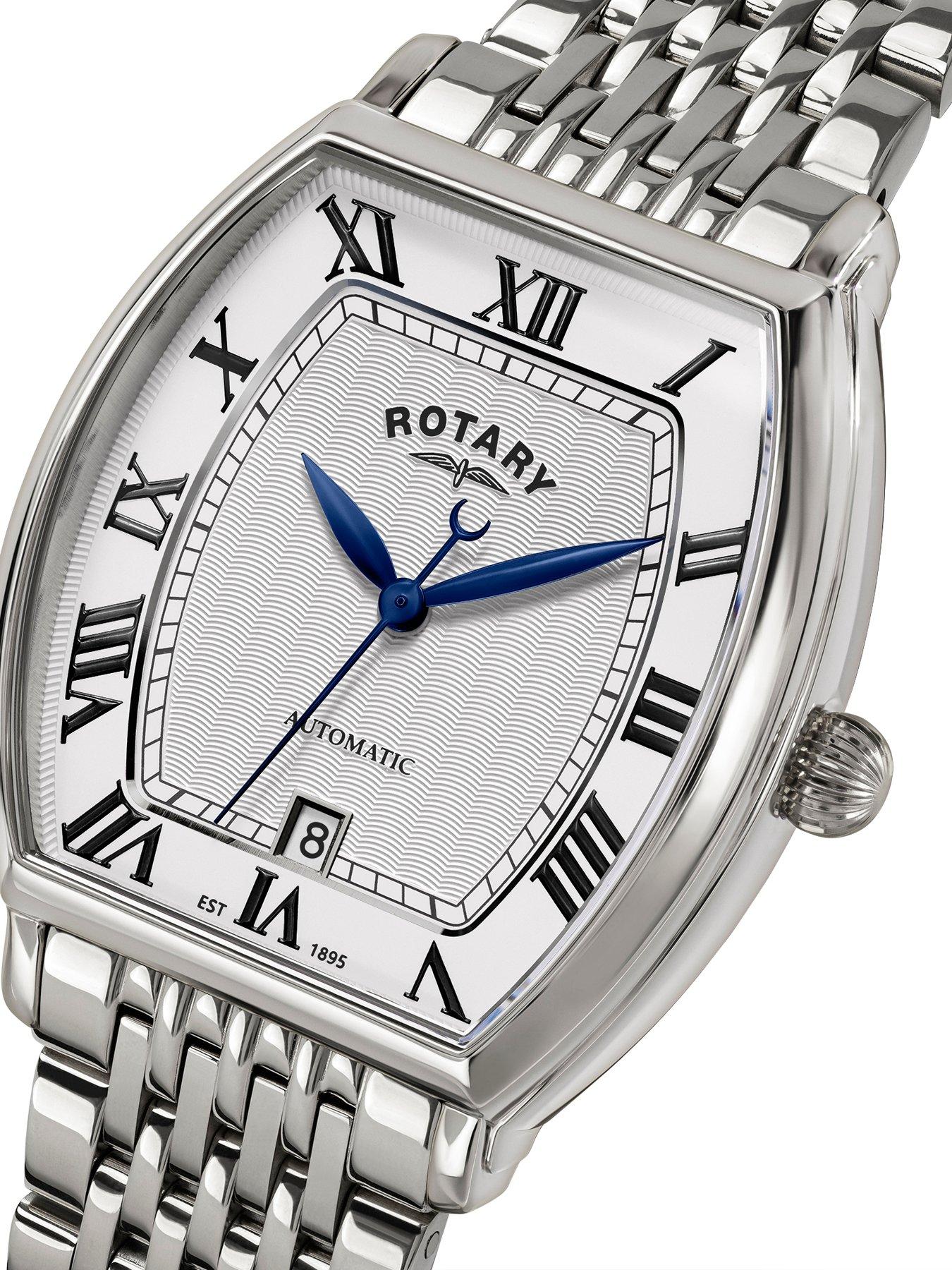 Image 2 of 6 of Rotary Men's Automatic SS Bracelet White Dial 50m