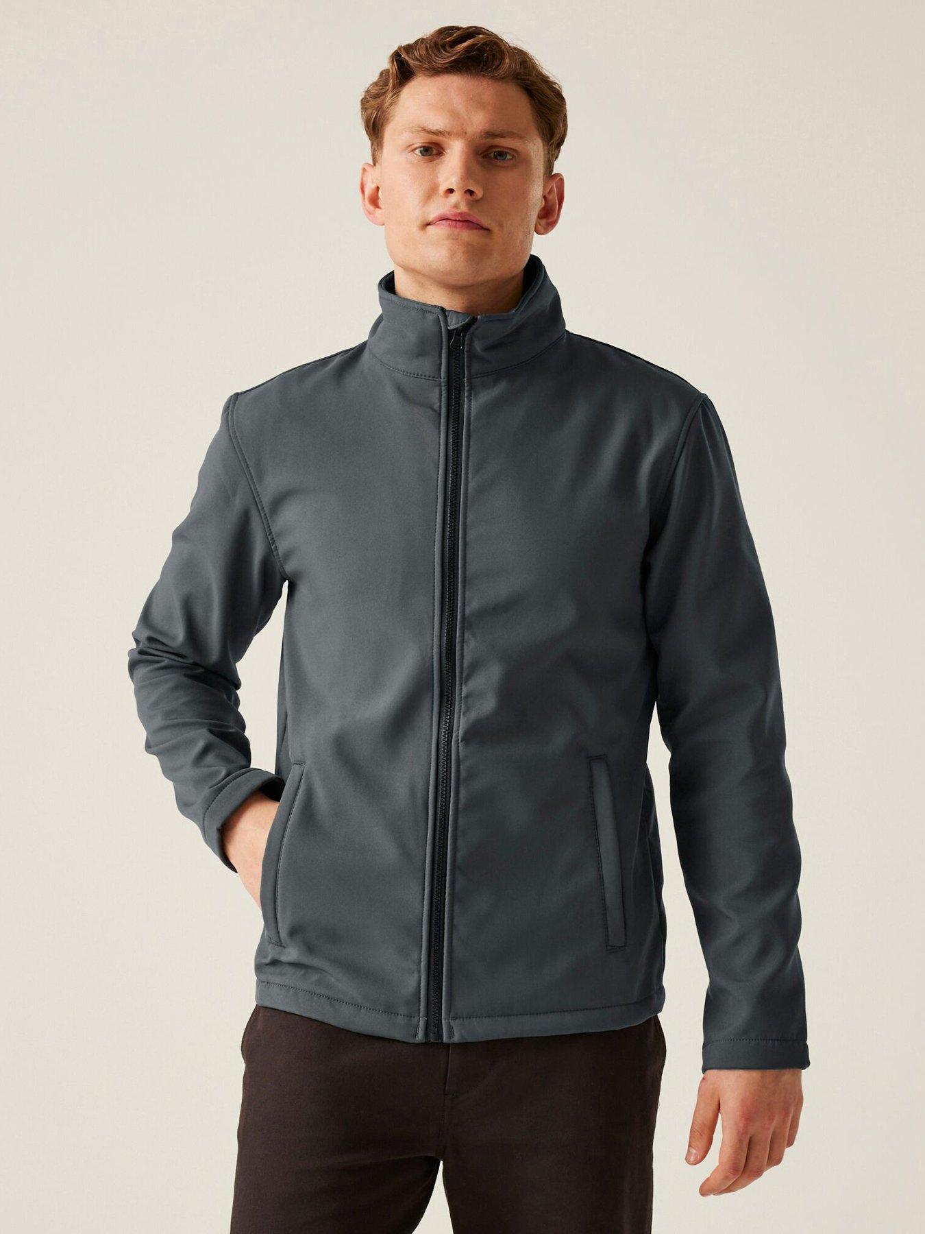 Image 1 of 6 of Regatta Mens Professional Workwear Ablaze Printable Softshell Jacket- Grey