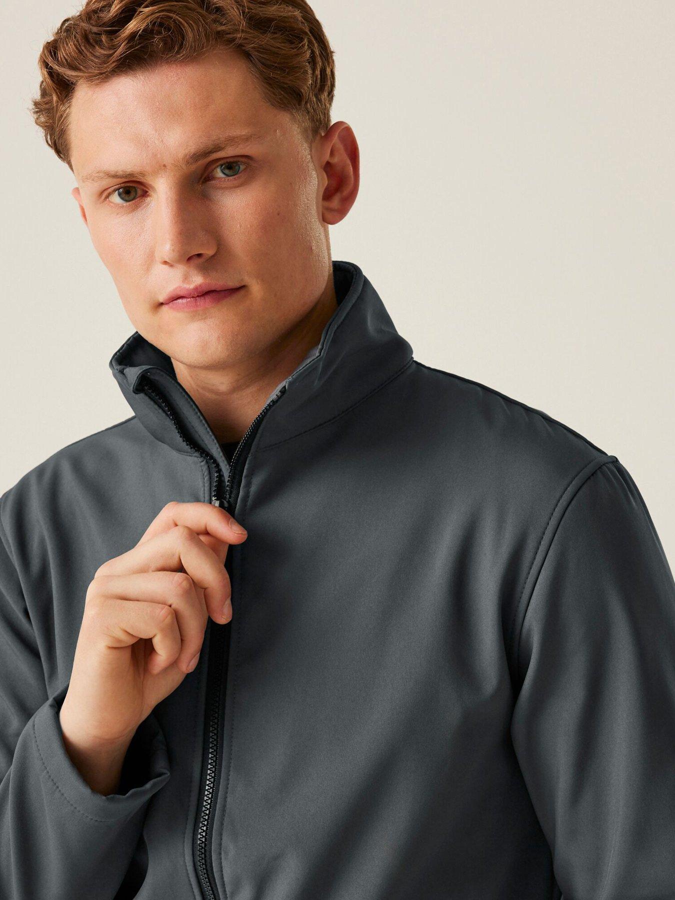 Image 5 of 6 of Regatta Mens Professional Workwear Ablaze Printable Softshell Jacket- Grey