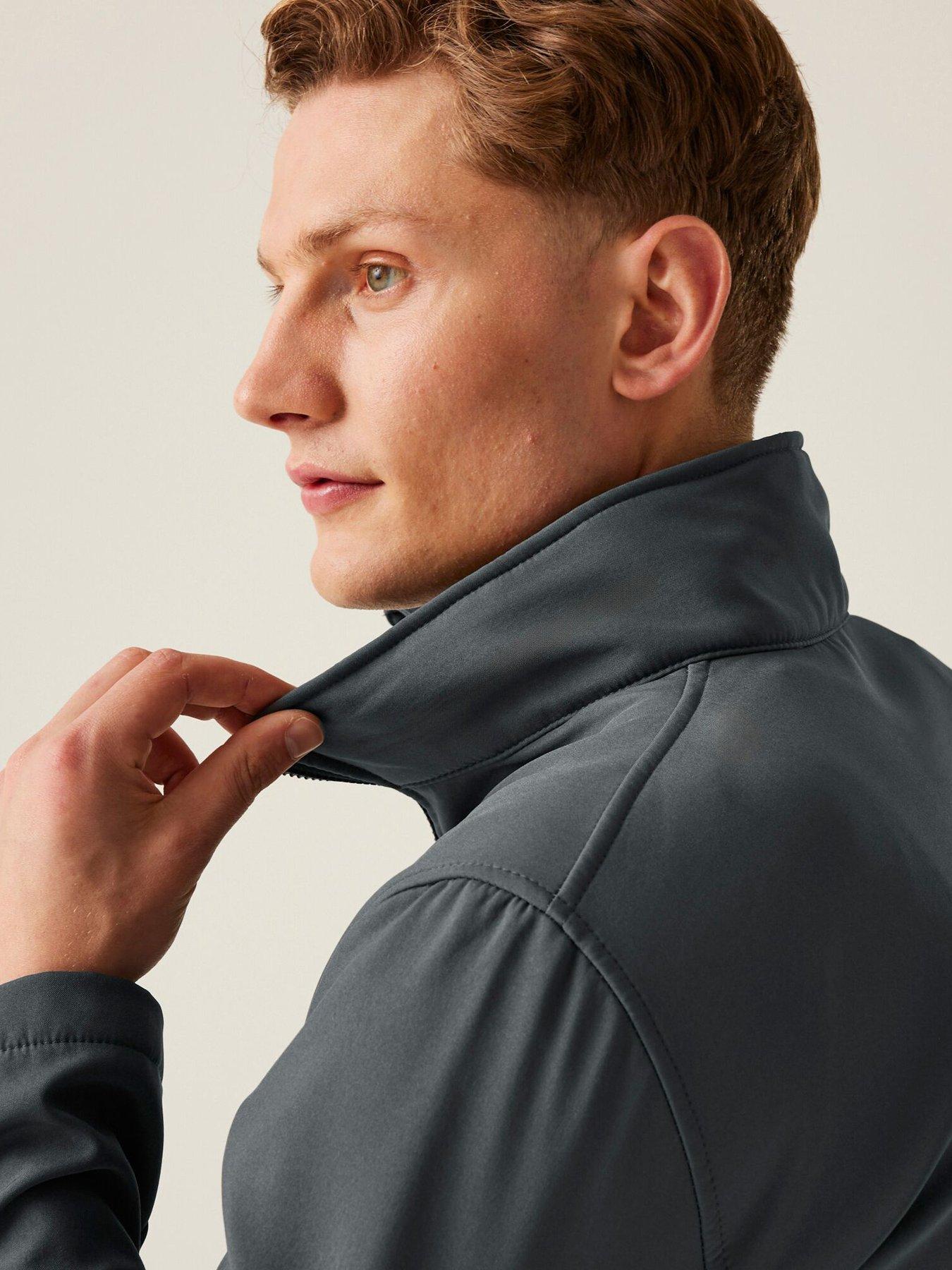Image 6 of 6 of Regatta Mens Professional Workwear Ablaze Printable Softshell Jacket- Grey