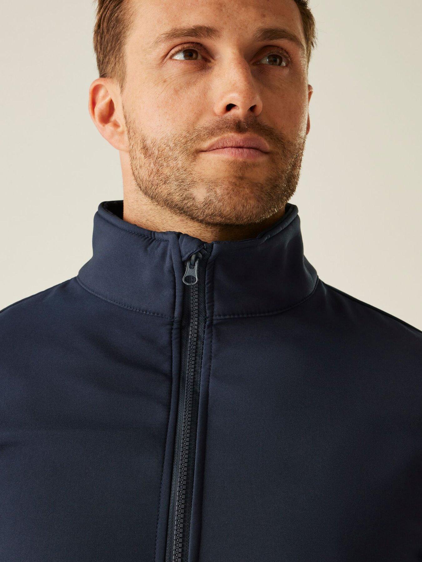 Image 4 of 5 of Regatta Mens Professional Workwear Ablaze Printable Softshell Jacket- Navy
