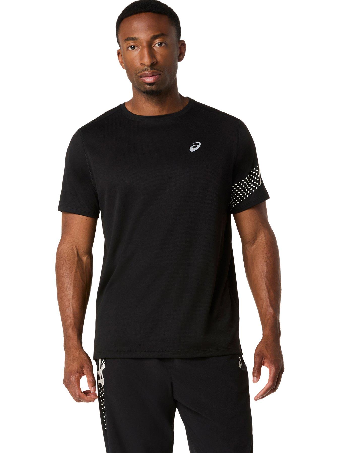 Image 1 of 3 of Asics Men's Running Icon Short Sleeve Top - Black