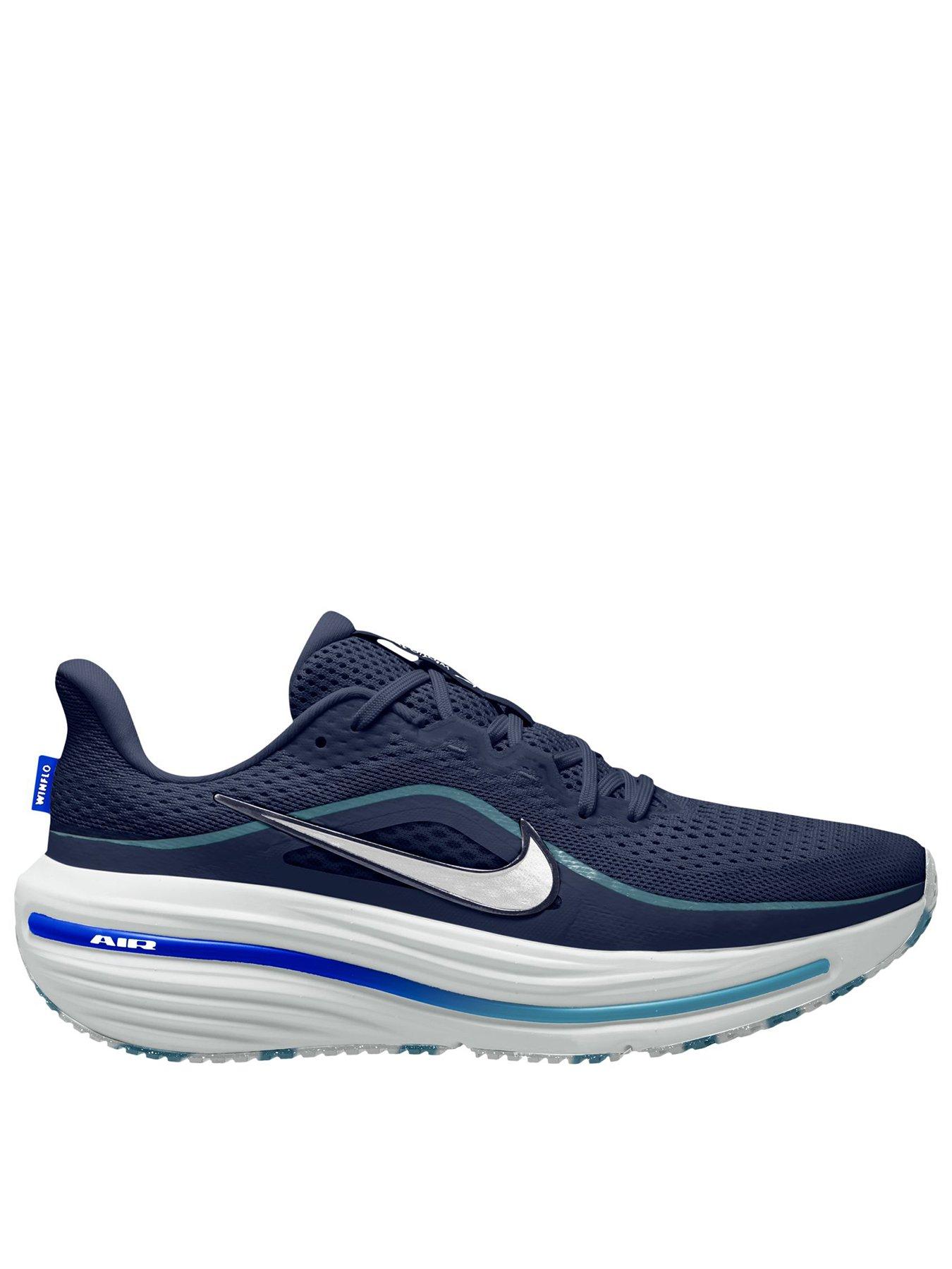 Image 1 of 4 of Nike Mens Running Air Winflo 12 Trainers - Midnight Navy/White-Dark Slate