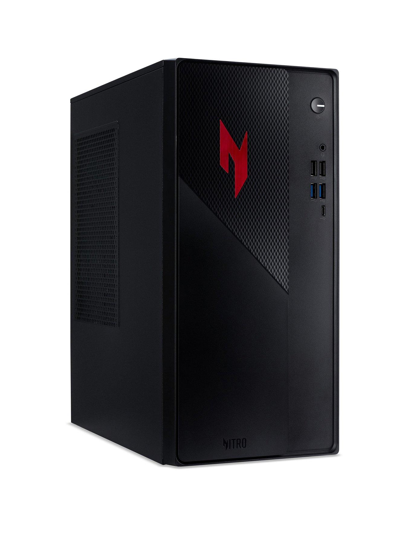 front image of acer-nitro-n20-101-gaming-desktop-geforce-rtx-5060-intel-core-5-16gb-ram-512gb-black