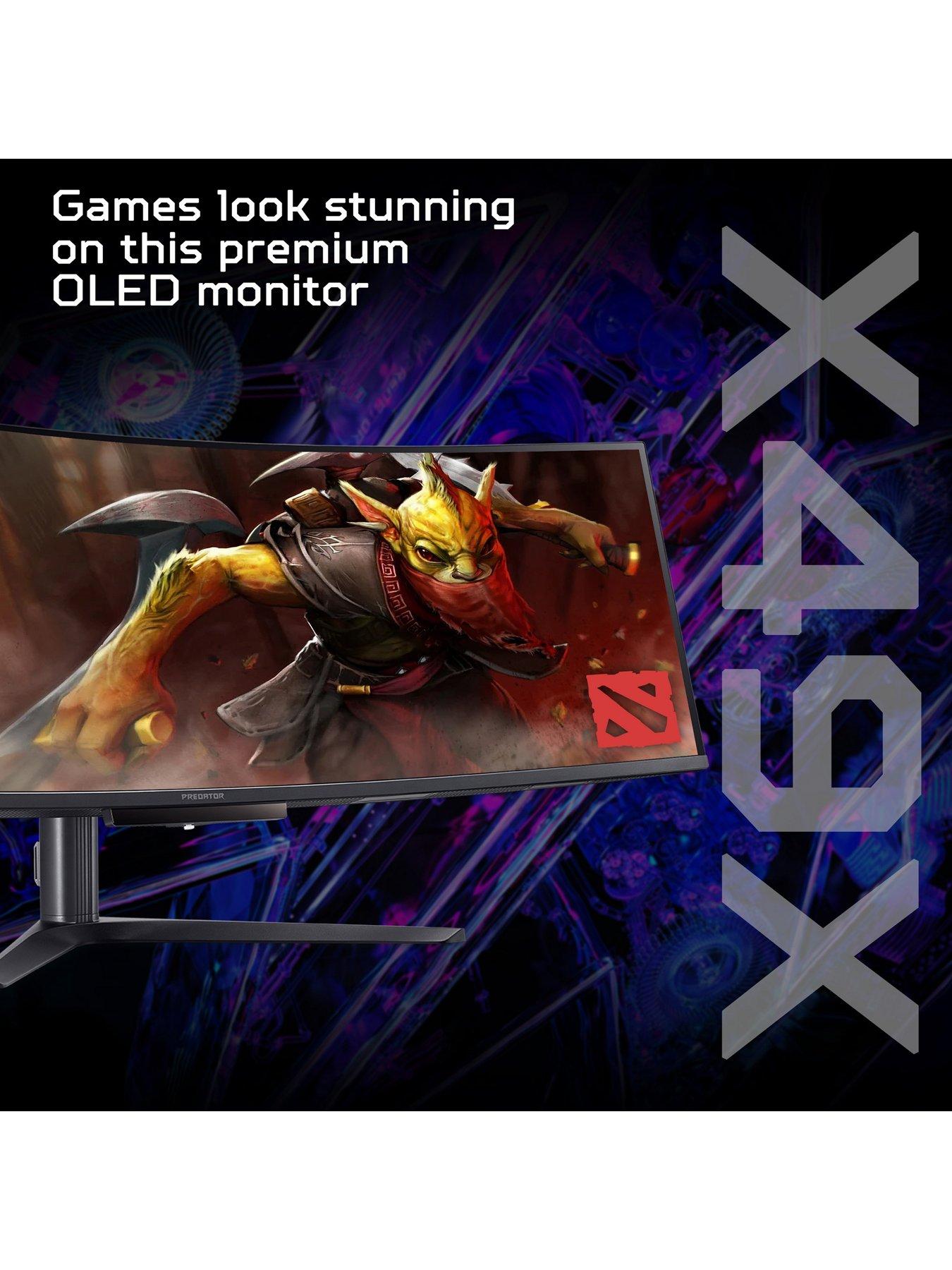  image of acer-predator-x49xbmipphuzx-x-series-49in-ultrawide-curved-gaming-monitor-dual-qhd-oled-240-hz-black