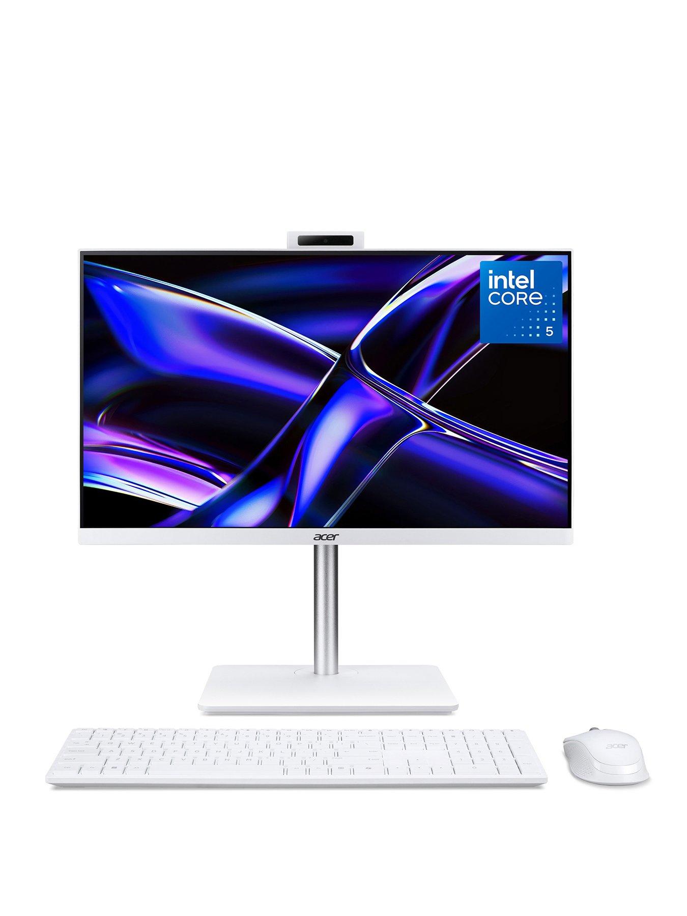 Acer AIO Desktop C24-A - Intel Core 5 - 8GB RAM - 1TB - 23.8in - White