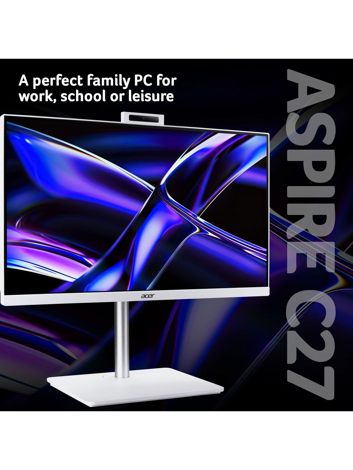 Image 2 of 7 of Acer AIO Desktop C27-A - Intel Core 5 - 8GB RAM - 1TB - 27in - White