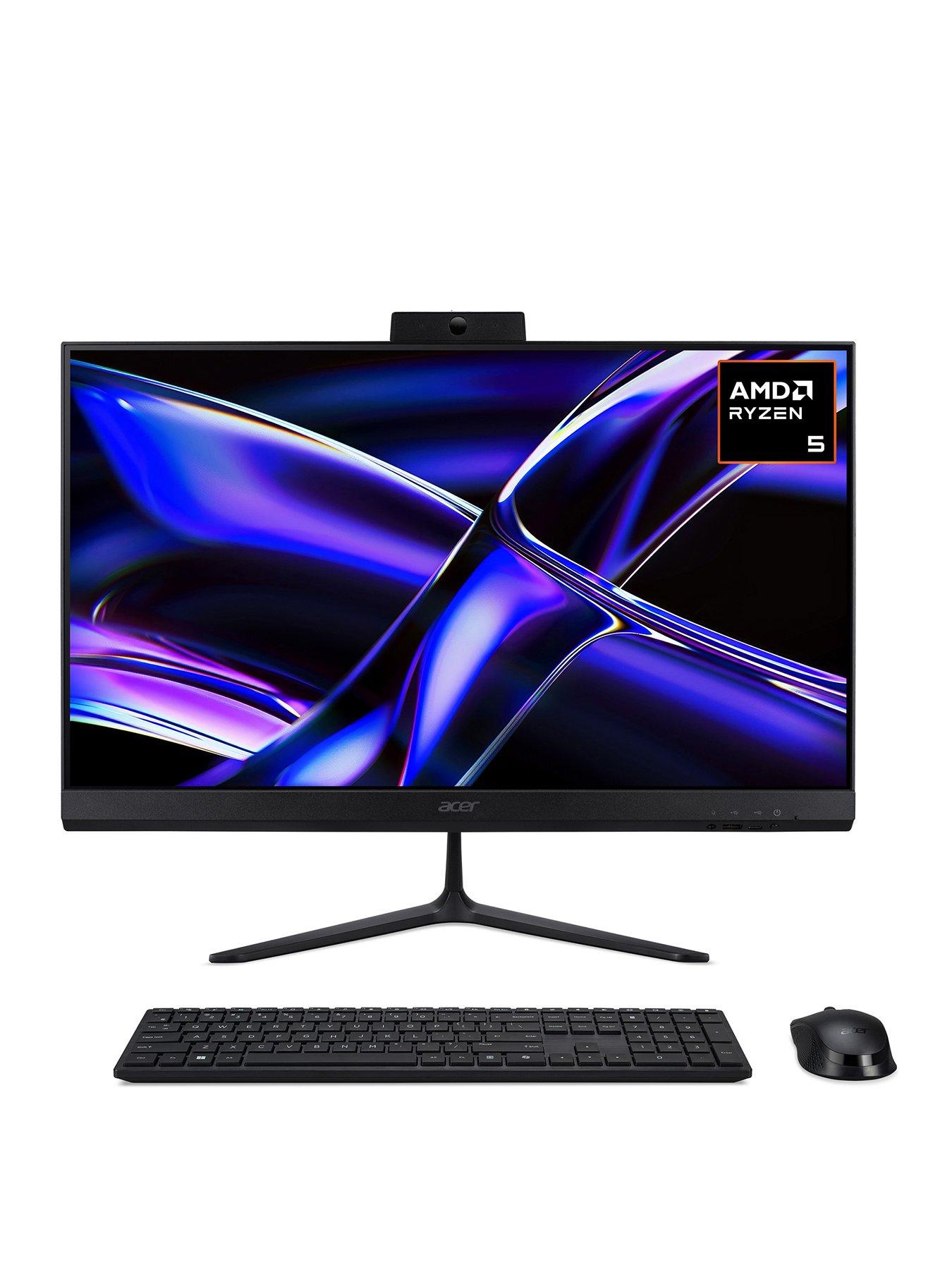 Acer AIO Desktop C24-B - AMD Ryzen 5 - 16GB RAM - 1TB - 23.8in - Black