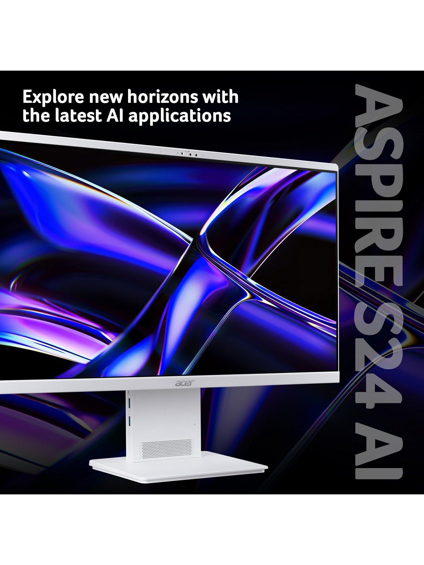 Image 2 of 8 of Acer AIO Desktop S24-B - Intel Core Ultra 5 - 16GB RAM - 512GB - 23.8in - White