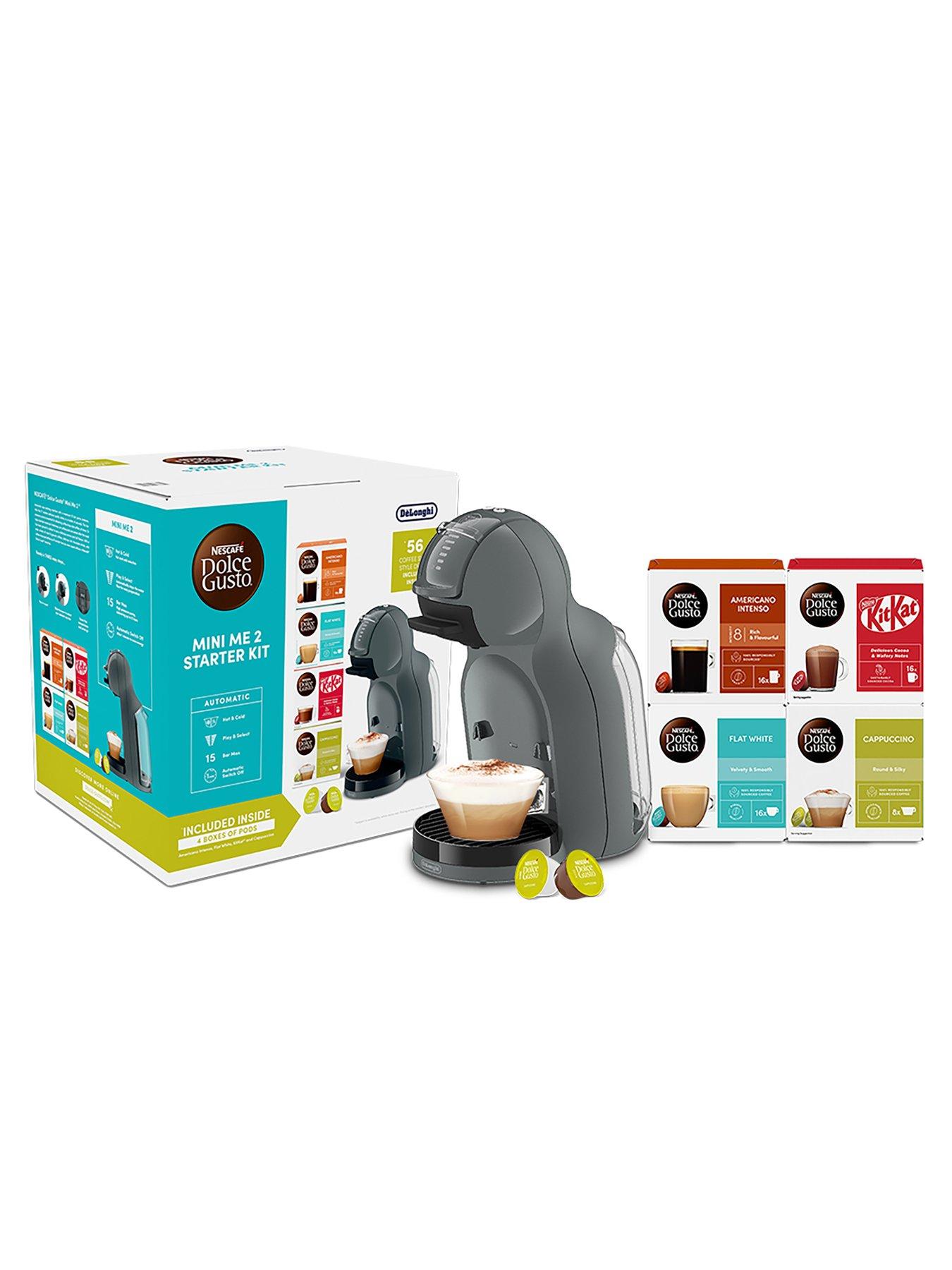 Image 2 of 6 of Nescafe Dolce Gusto Mini Me Automatic Coffee Machine Starter Kit by De'Longhi - Arctic Grey and Black Anthracite