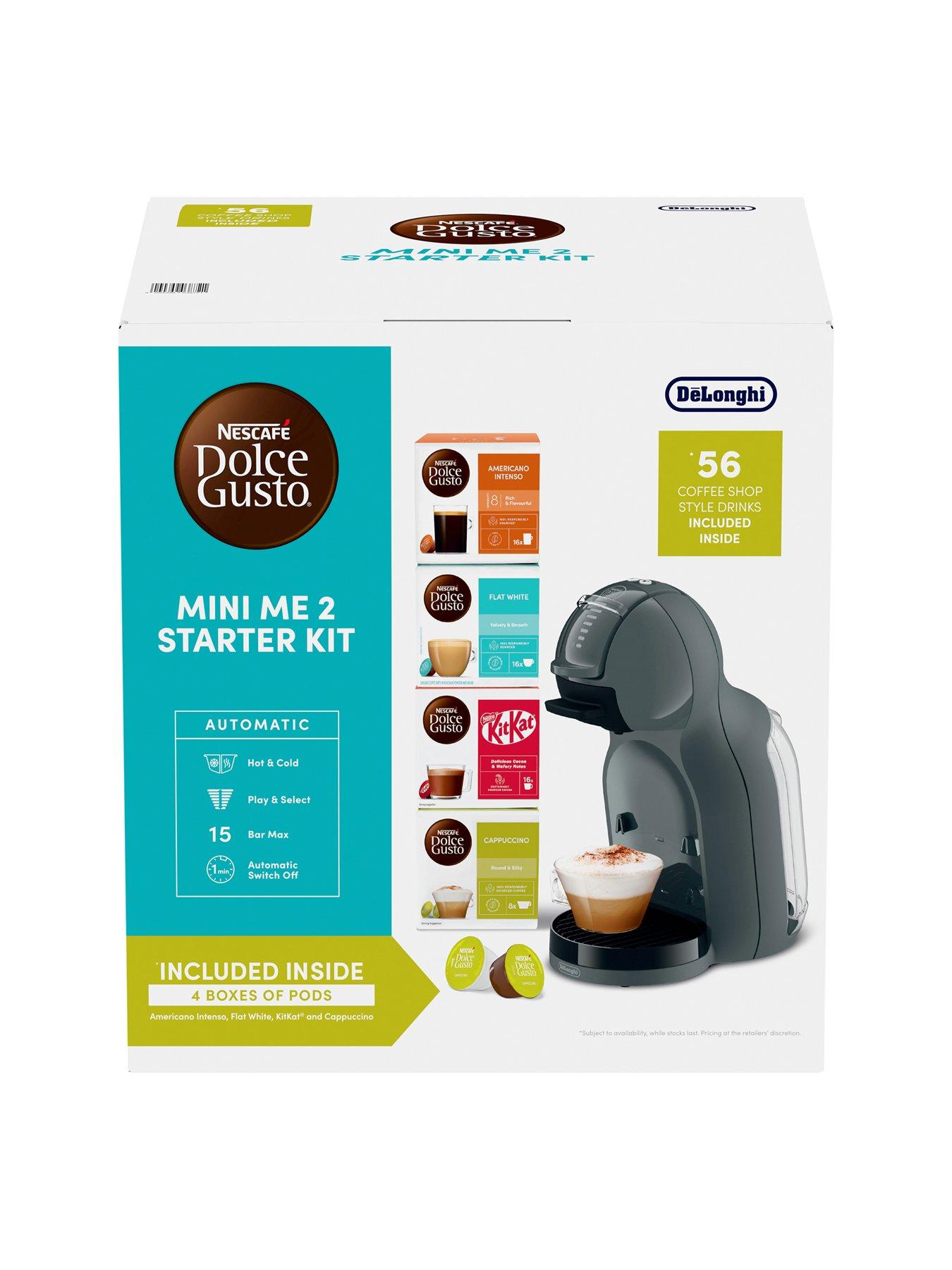 Image 4 of 6 of Nescafe Dolce Gusto Mini Me Automatic Coffee Machine Starter Kit by De'Longhi - Arctic Grey and Black Anthracite
