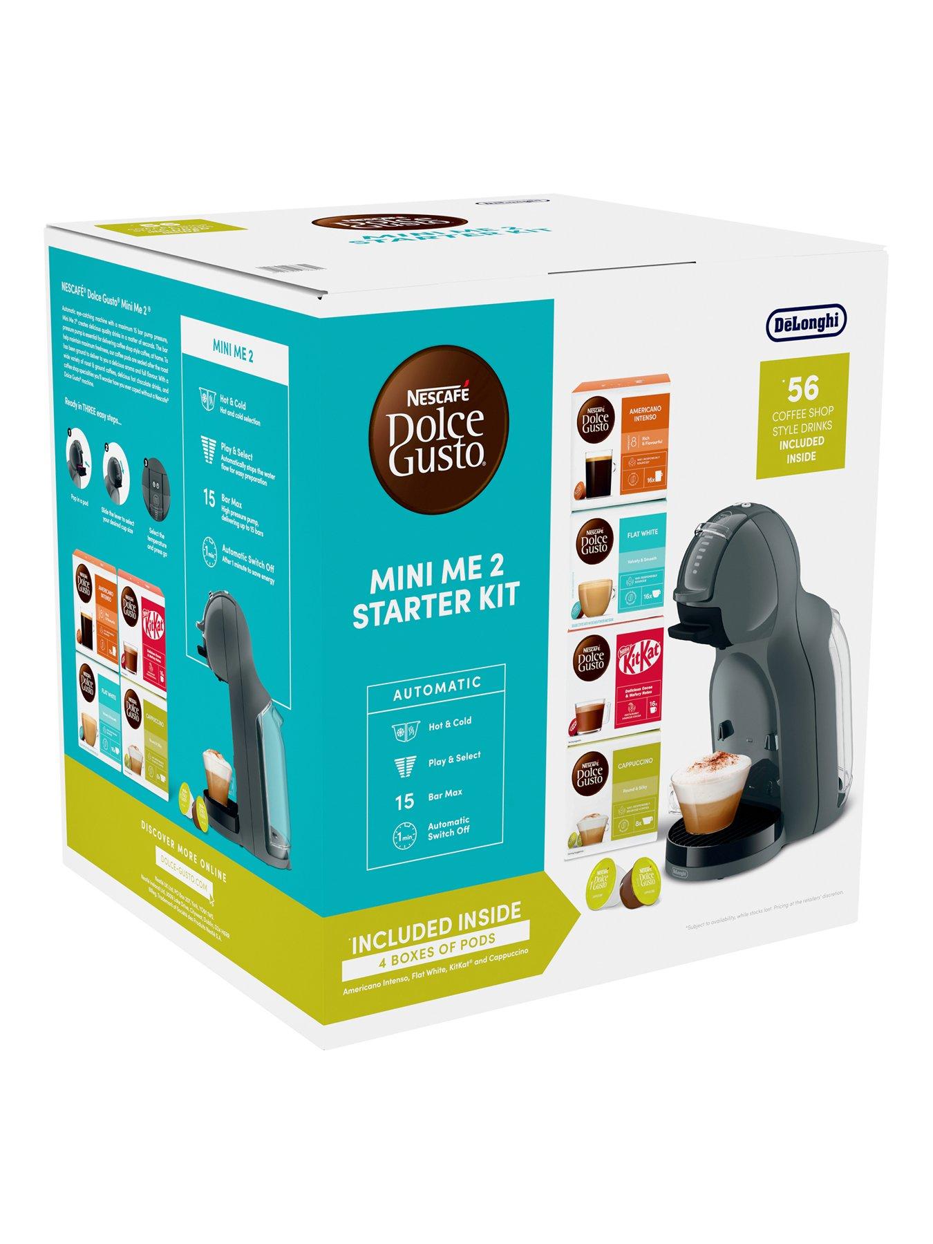 Image 5 of 6 of Nescafe Dolce Gusto Mini Me Automatic Coffee Machine Starter Kit by De'Longhi - Arctic Grey and Black Anthracite