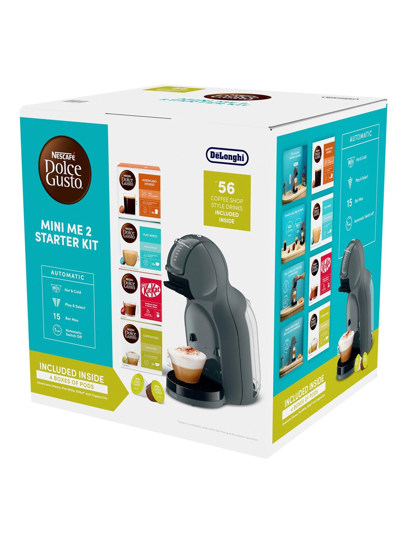 Image 6 of 6 of Nescafe Dolce Gusto Mini Me Automatic Coffee Machine Starter Kit by De'Longhi - Arctic Grey and Black Anthracite