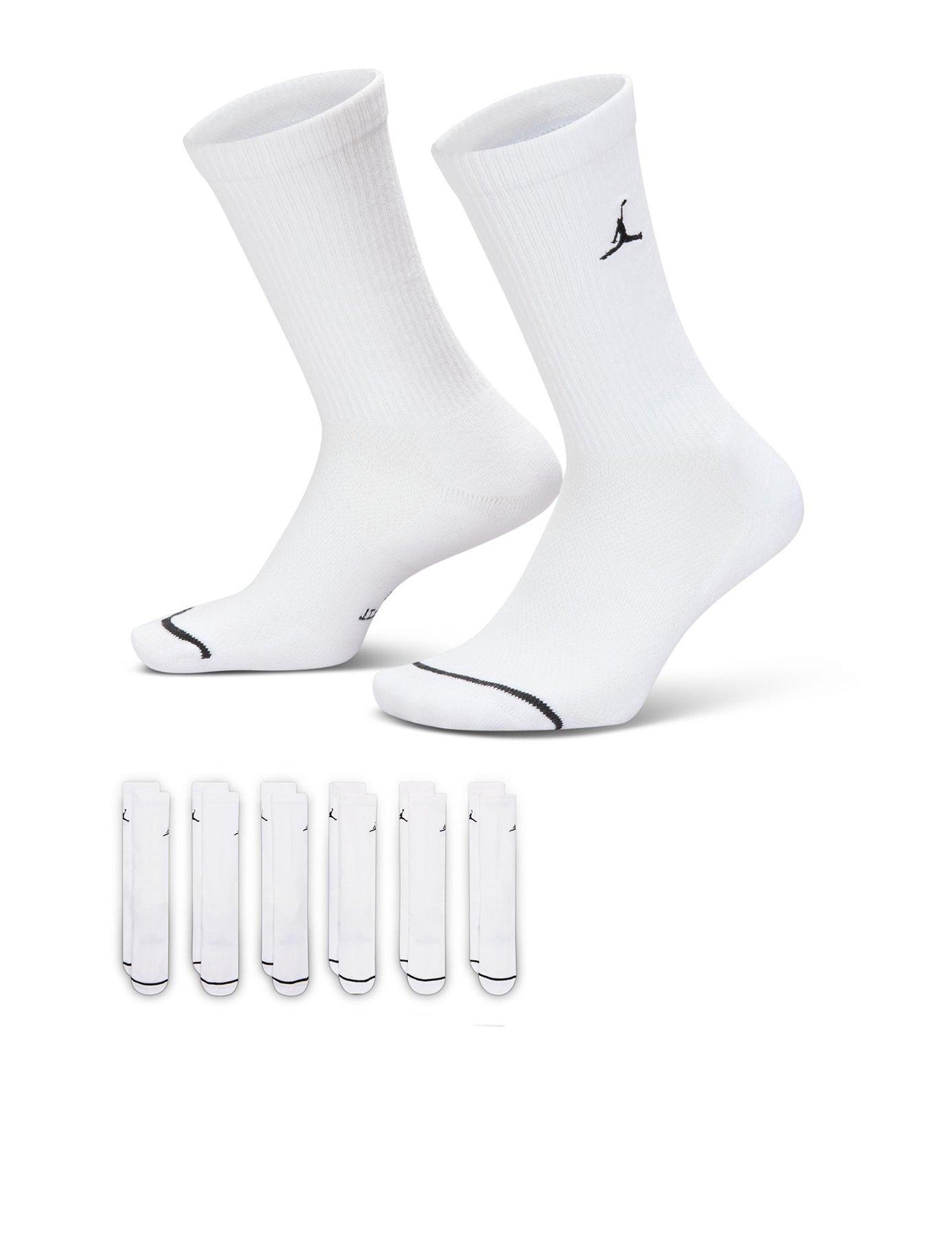Image 1 of 4 of Nike Unisex Elevated Cushioned Arch Support Socks 6 Pack - White