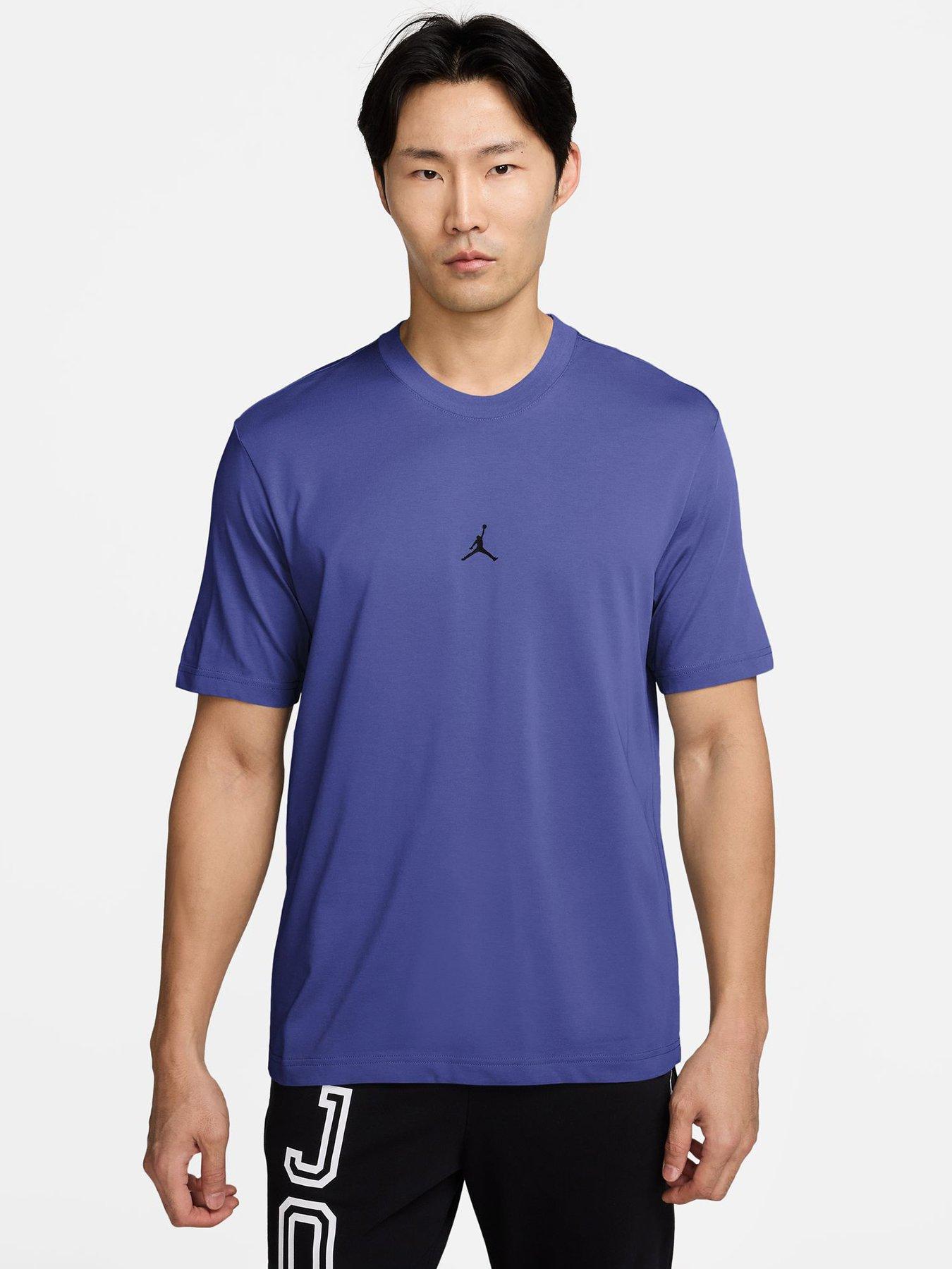 Image 1 of 3 of Jordan Nike Mens Dri-FIT Soft Knit Jumpman T-Shirt - Blue