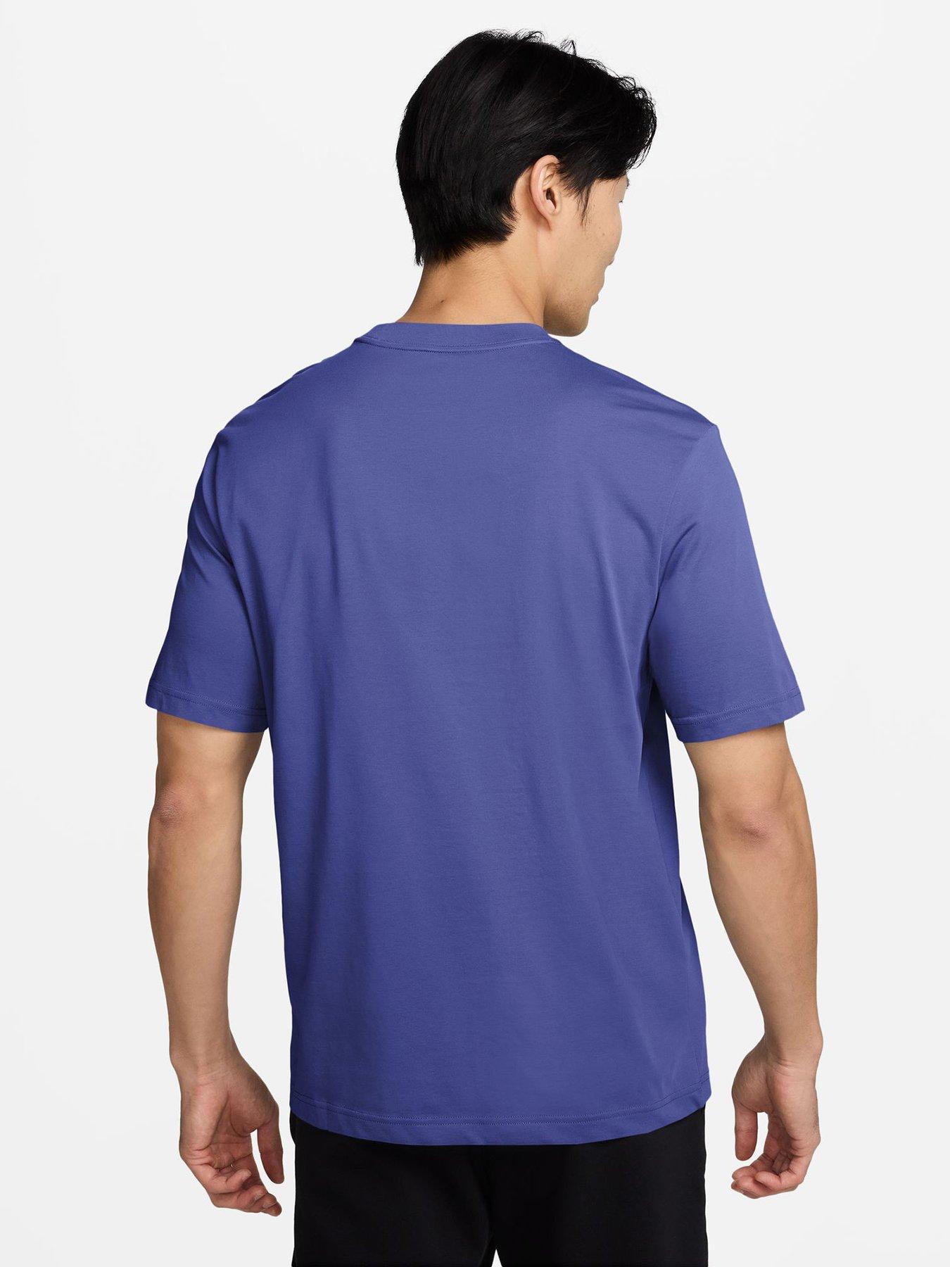 Image 2 of 3 of Jordan Nike Mens Dri-FIT Soft Knit Jumpman T-Shirt - Blue